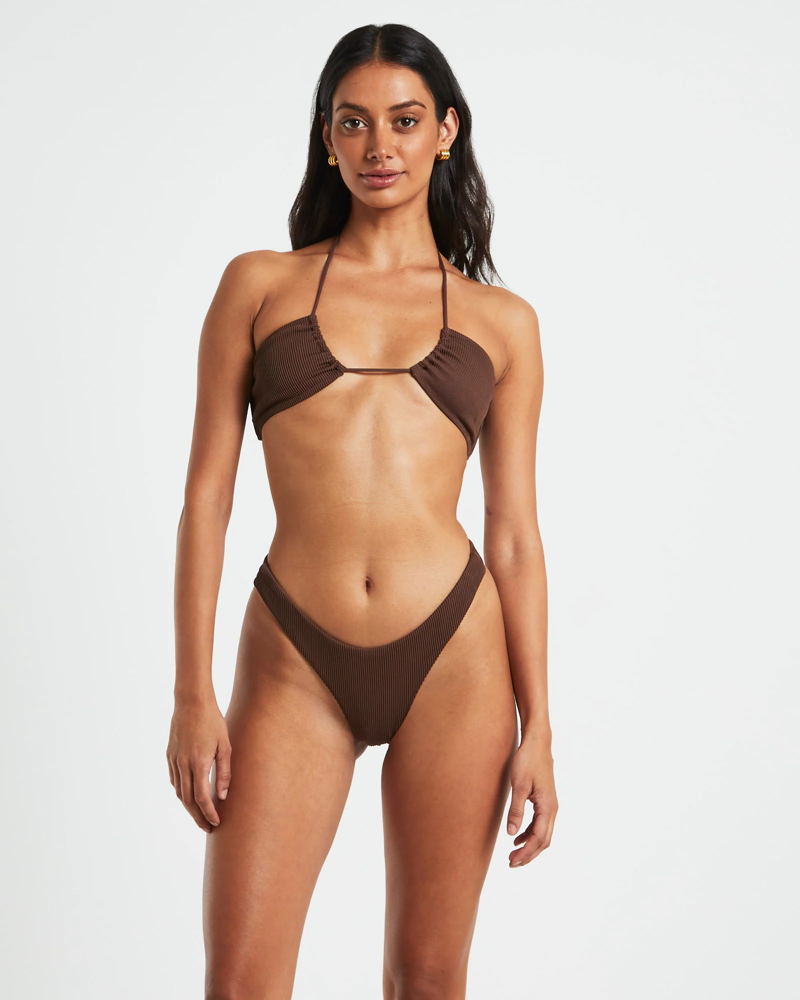Rib Cross Front Bikini Top - Image 2