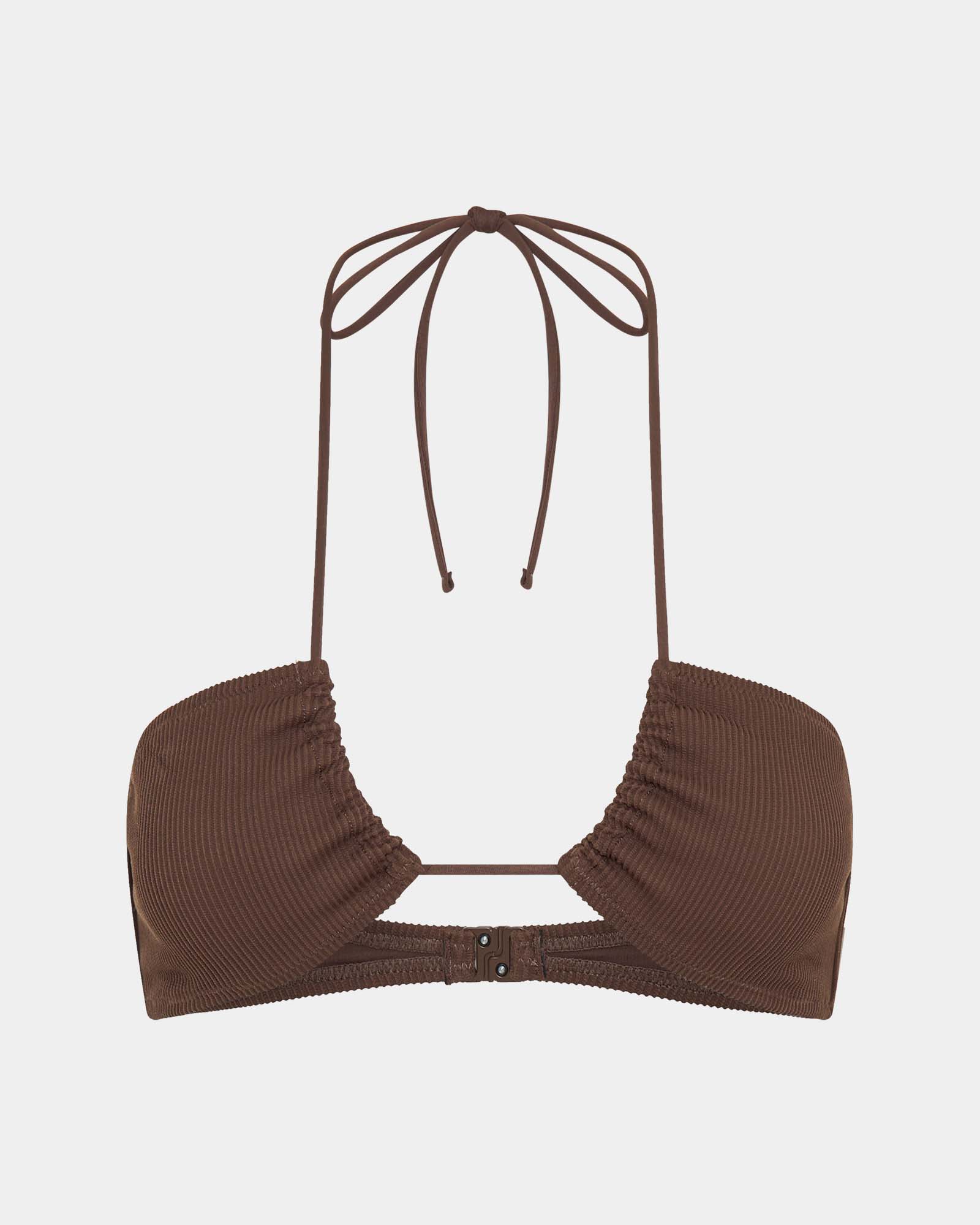 Rib Cross Front Bikini Top - Image 7