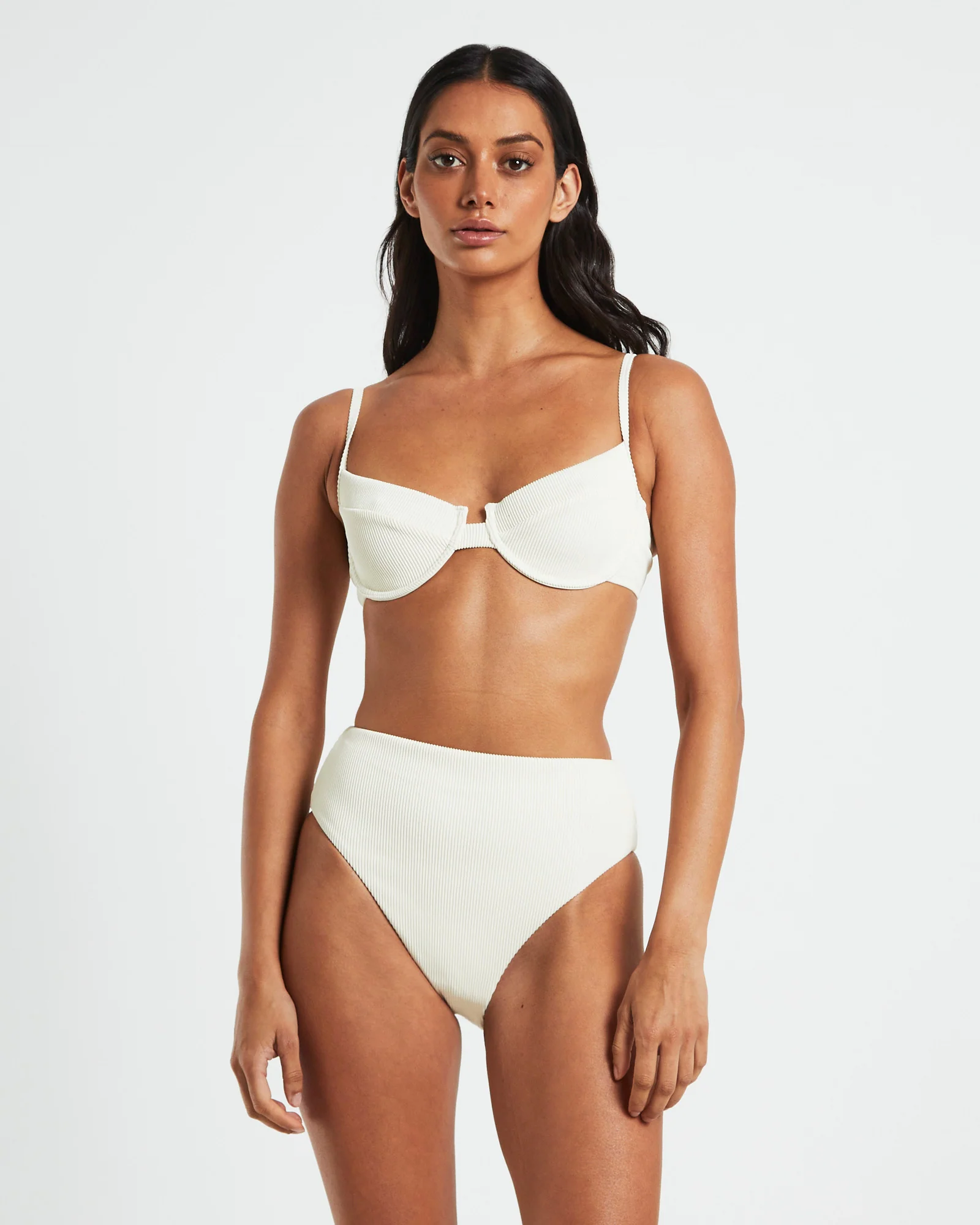 Rib Cut Out Underwire Bikini Top Bikini Top - Image 2