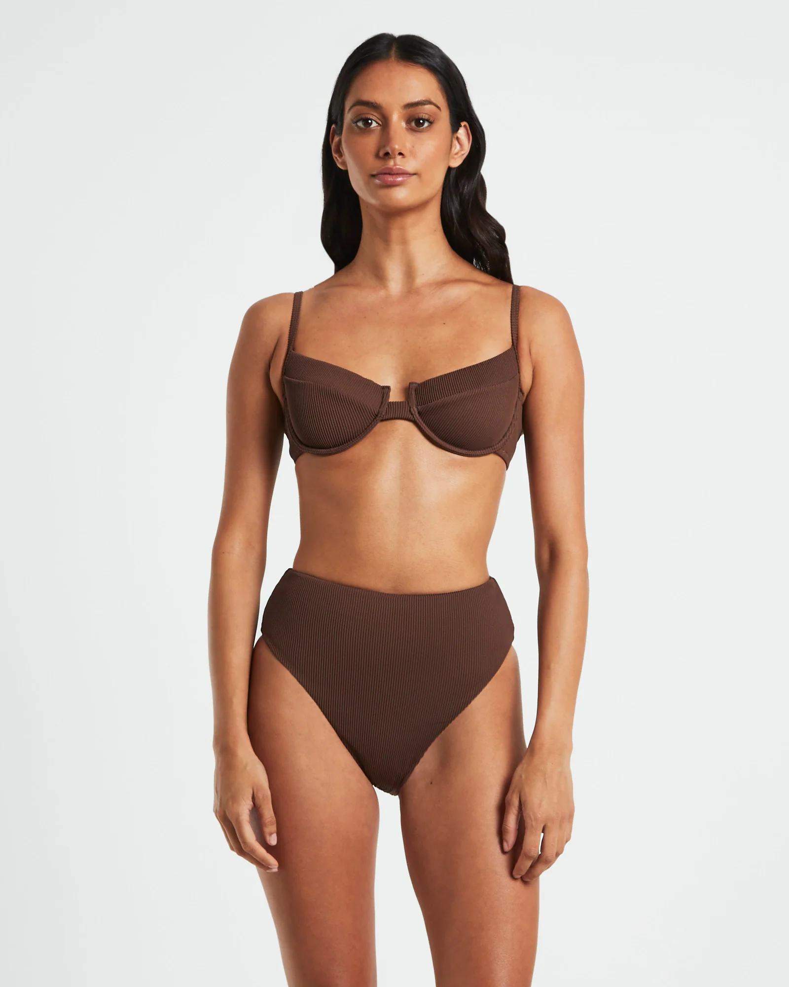 Rib Cut Out Underwire Bikini Top Bikini Top - Image 2