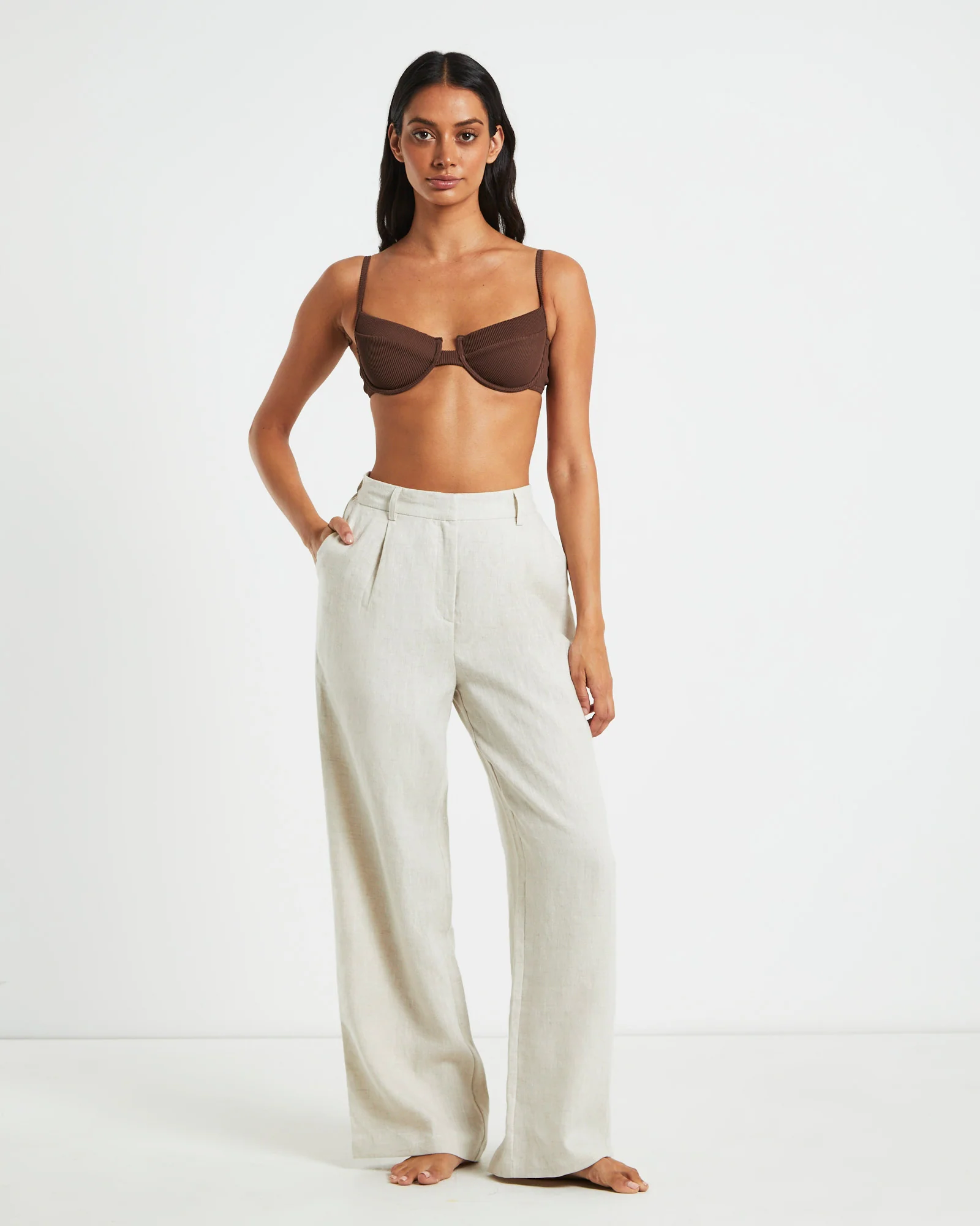 Rib Cut Out Underwire Bikini Top Bikini Top - Image 5