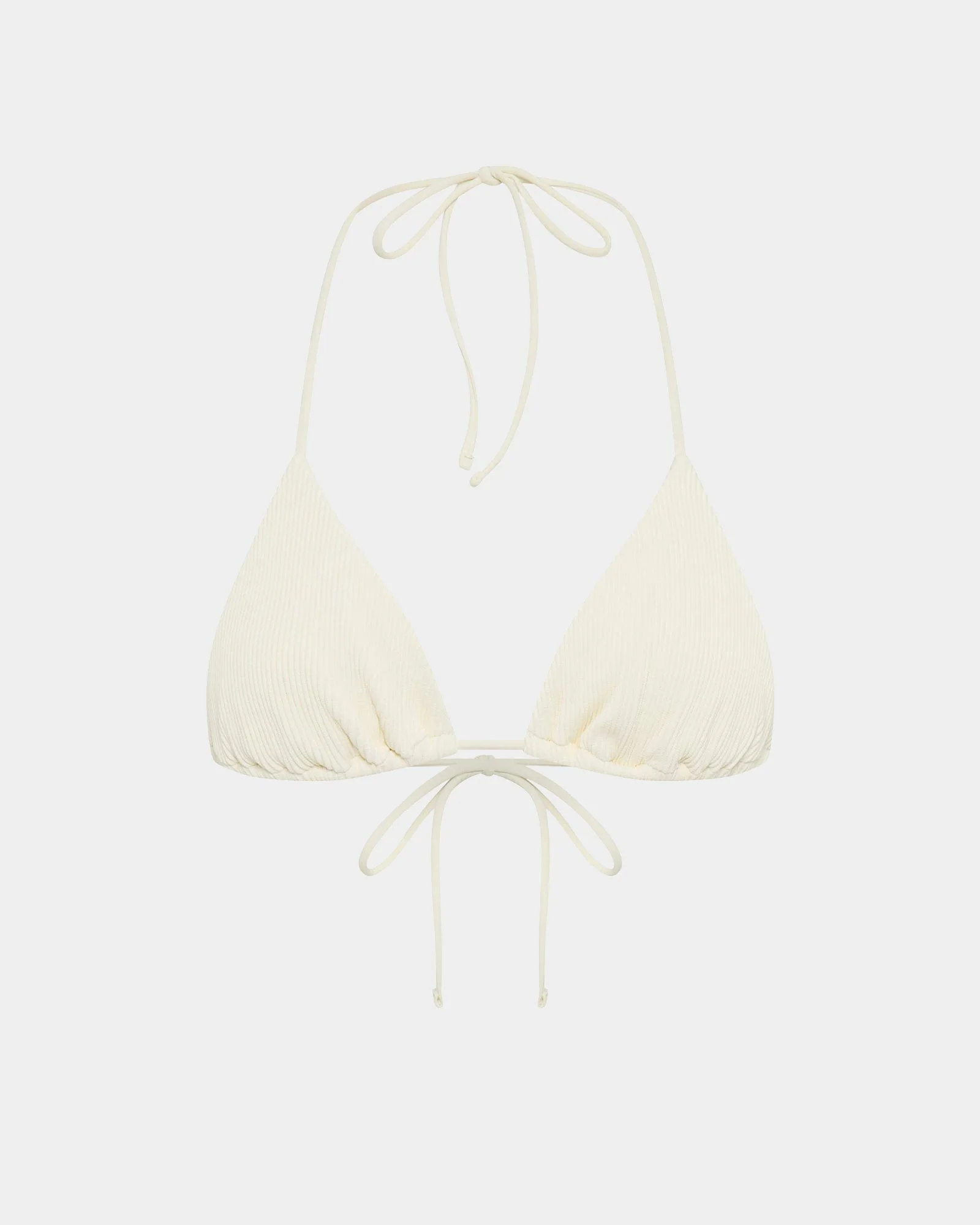 Rib Halter Triangle Bikini Top - Image 4