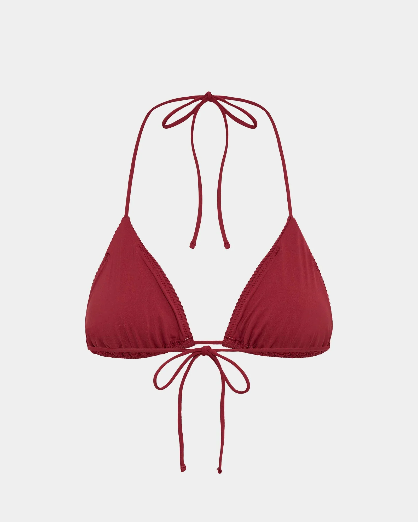 Rib Halter Triangle Bikini Top - Image 2