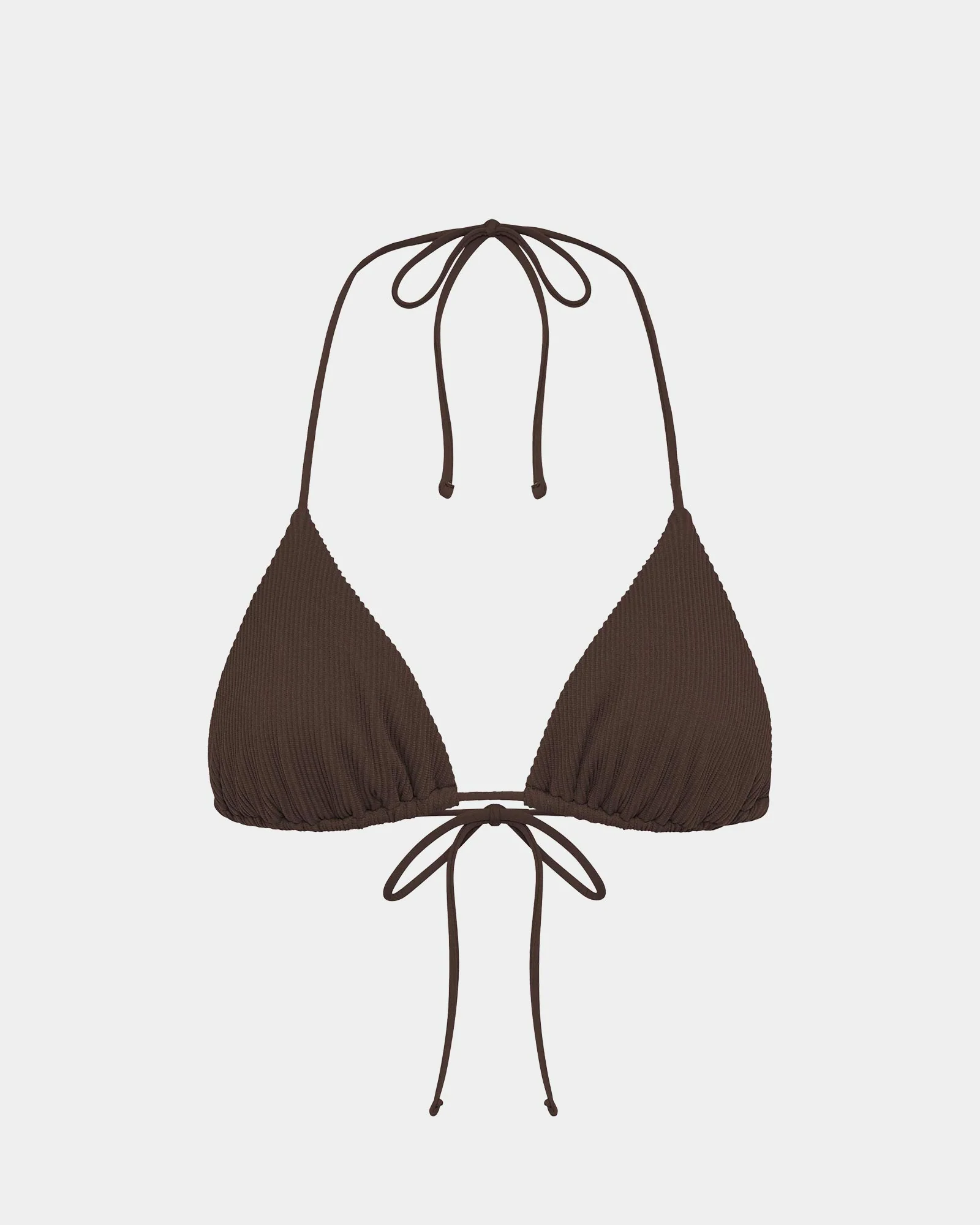 Rib Halter Triangle Bikini Top - Image 4