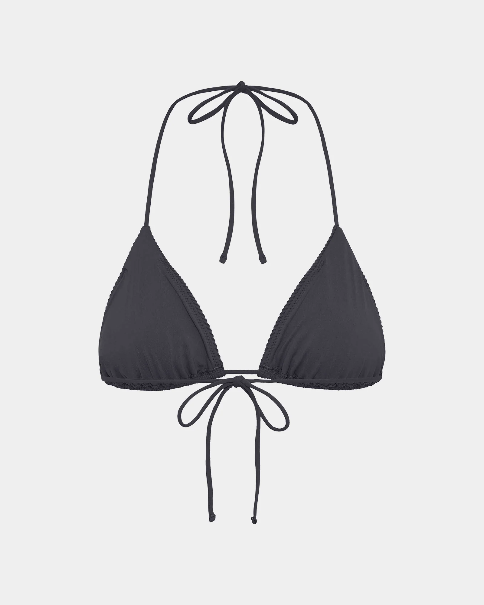 Rib Halter Triangle Bikini Top - Image 2
