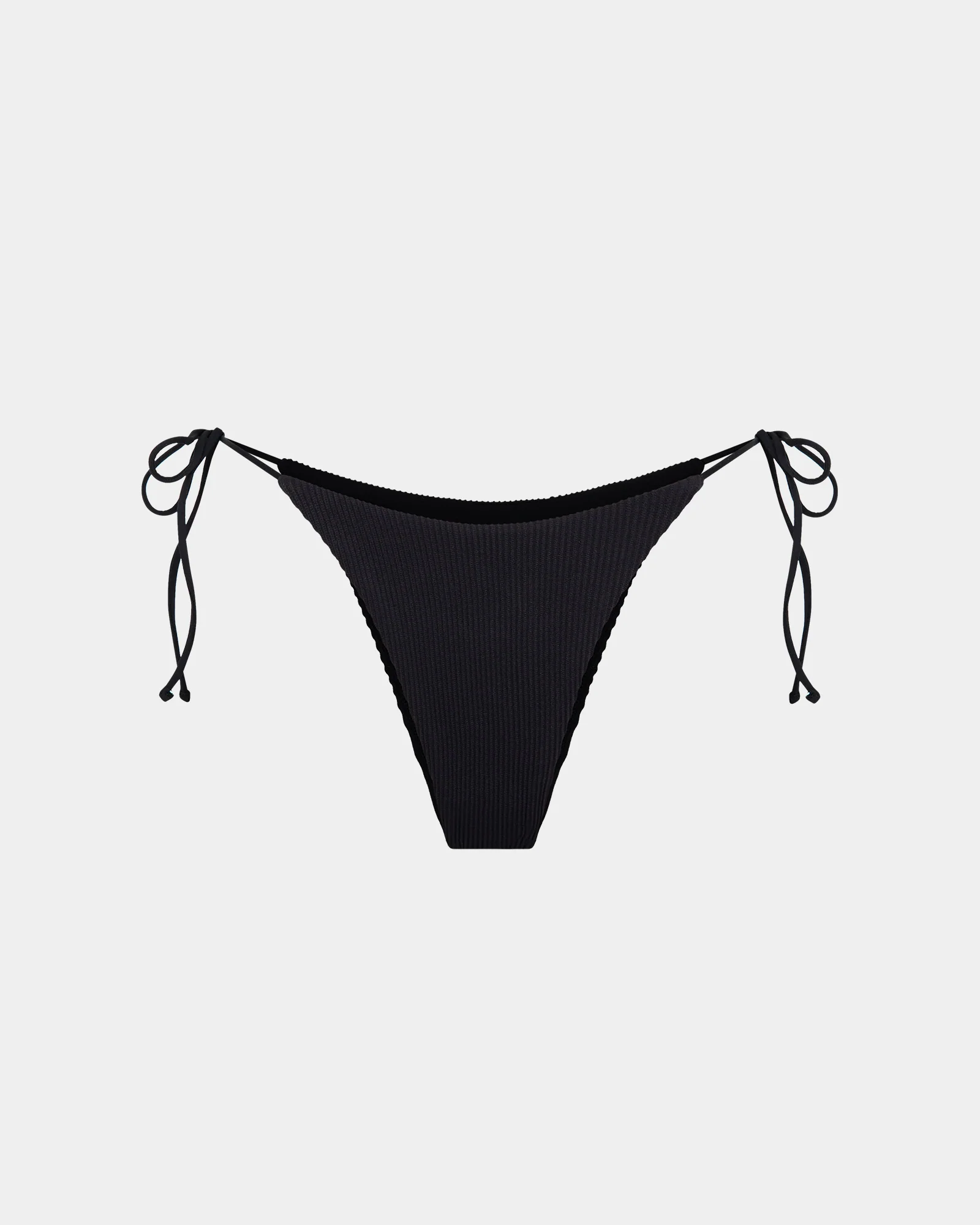 Rib Skinny Strap Tie Side Bikini Bottom - Image 7