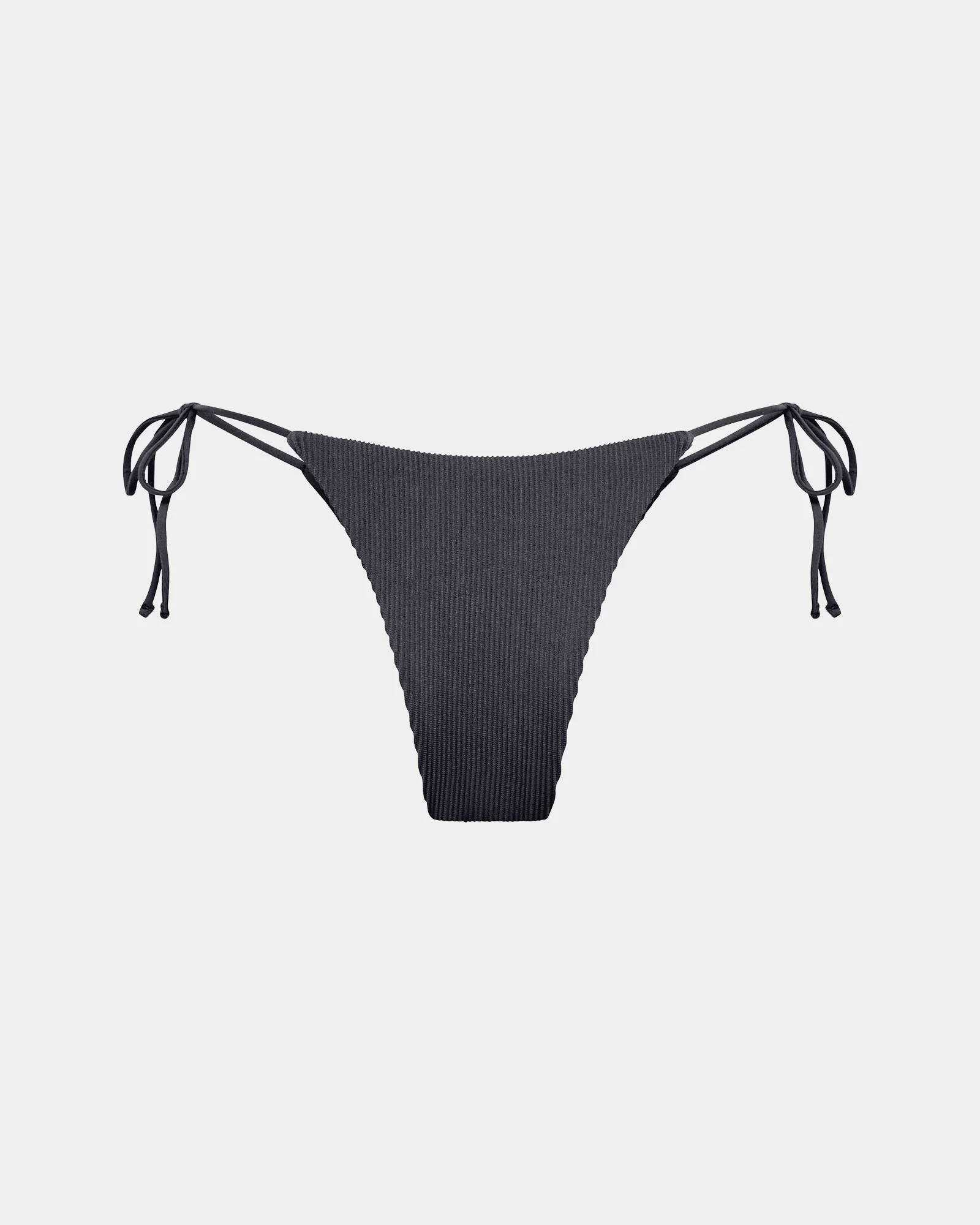 Rib Skinny Strap Tie Side Bikini Bottom - Image 2