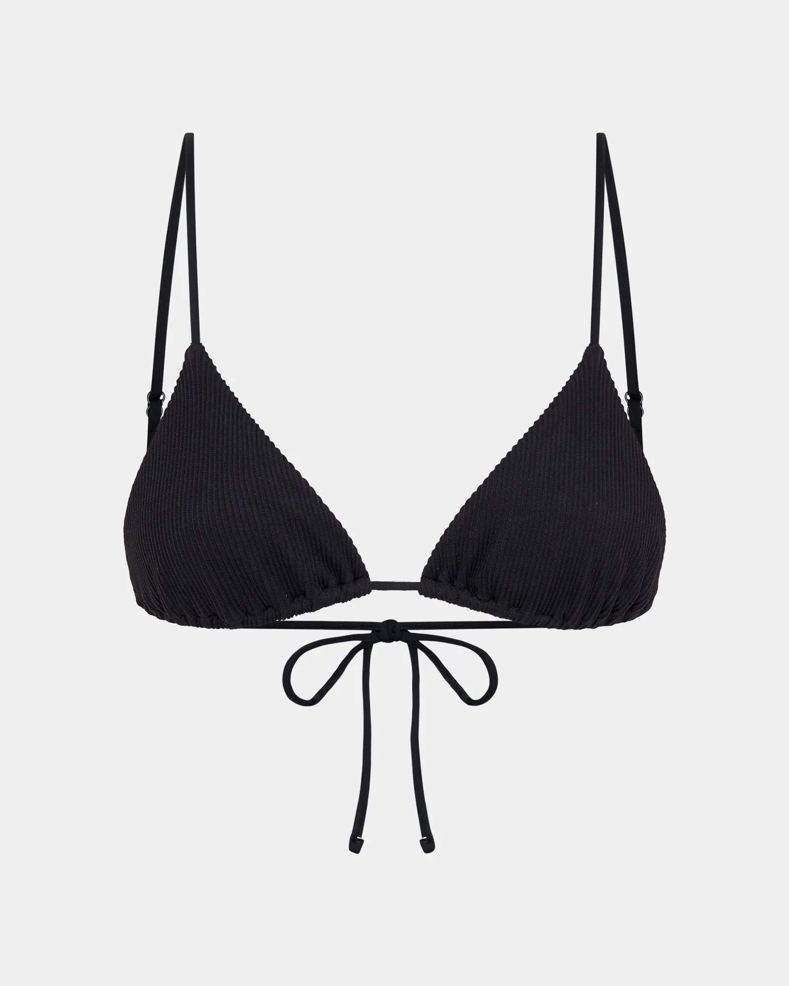 Rib Skinny Strap Triangle Bikini Top Bikini Top - Image 7