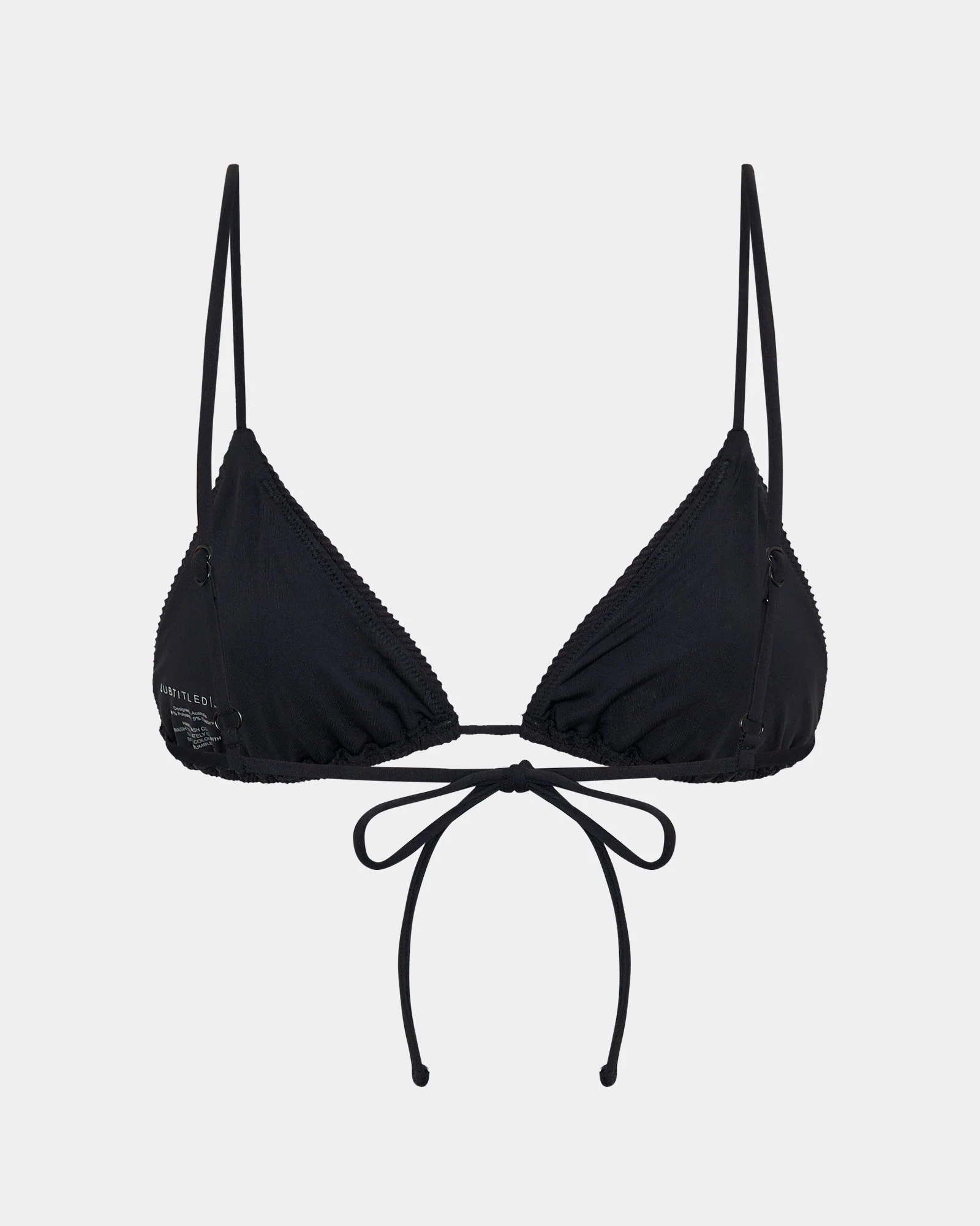 Rib Skinny Strap Triangle Bikini Top Bikini Top - Image 8
