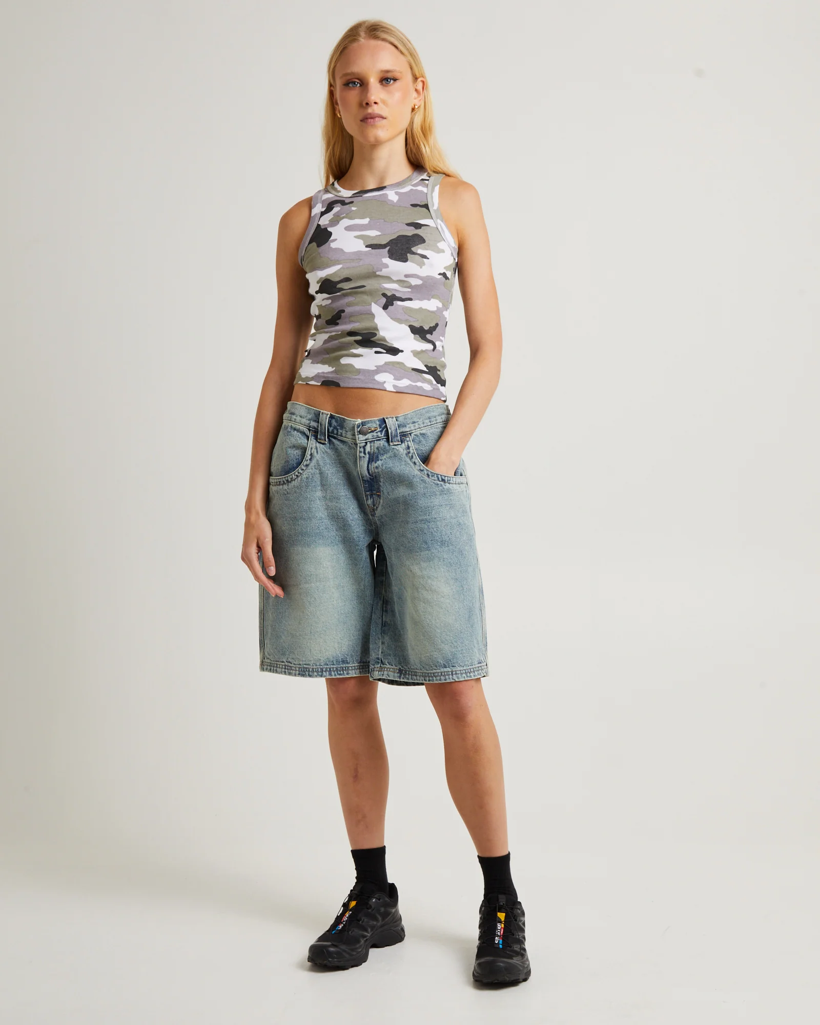 Rib Tank Top White Camo - Image 3