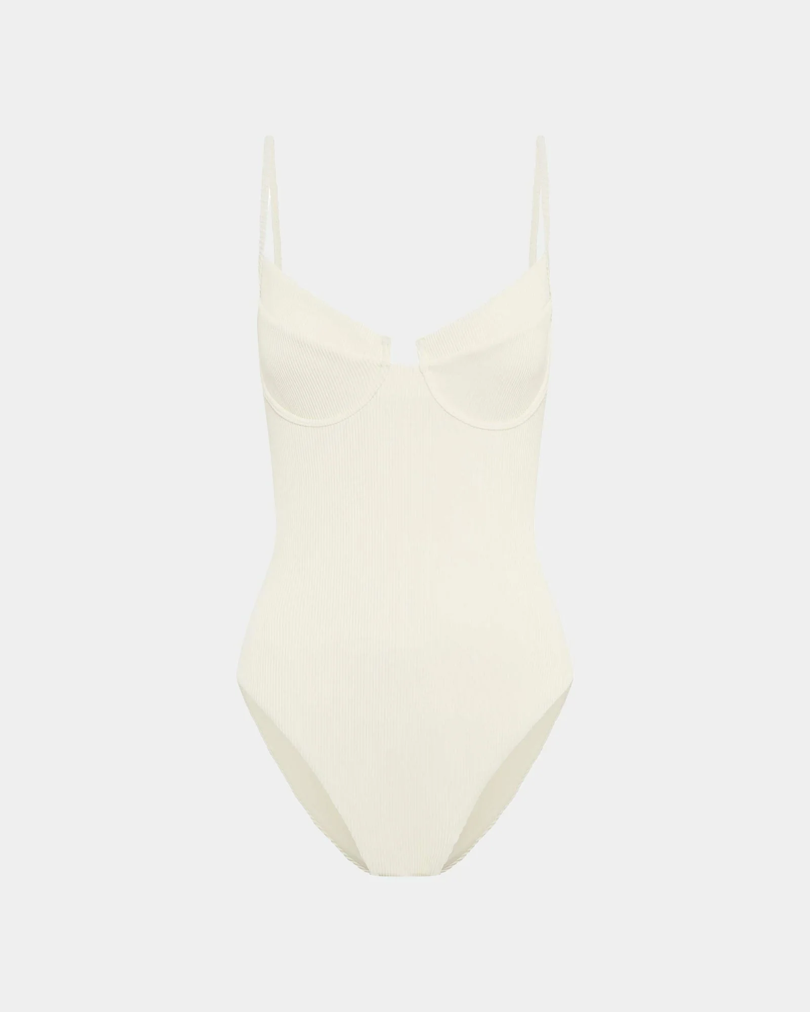 Rib Underwire Top One Piece - Image 3