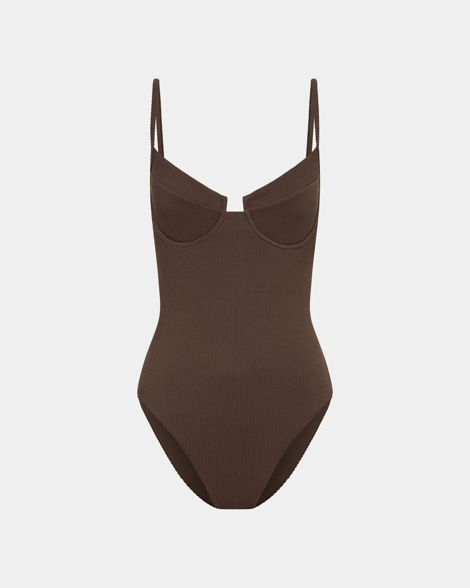 Rib Underwire Top One Piece - Image 3