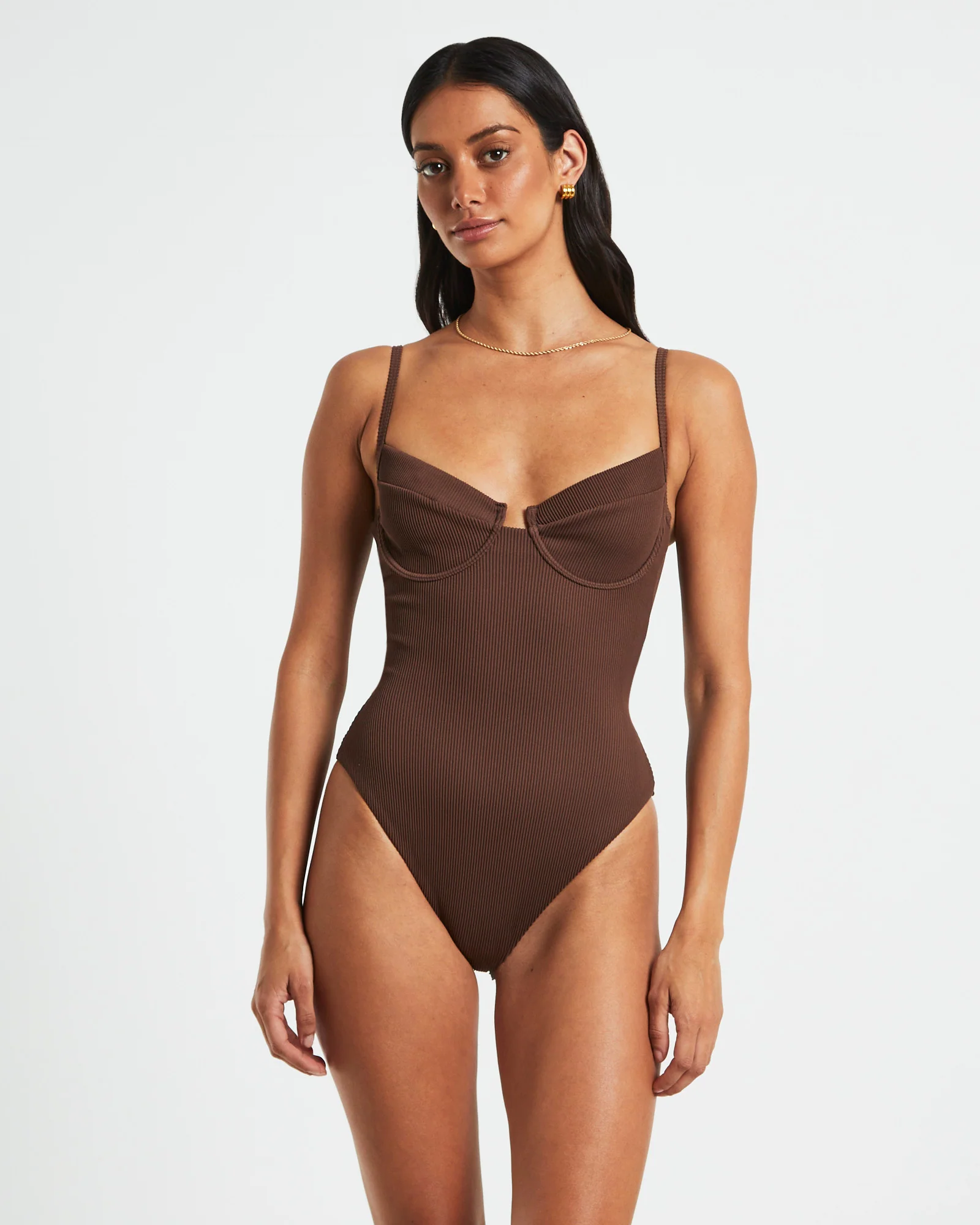 Rib Underwire One Piece - Image 2