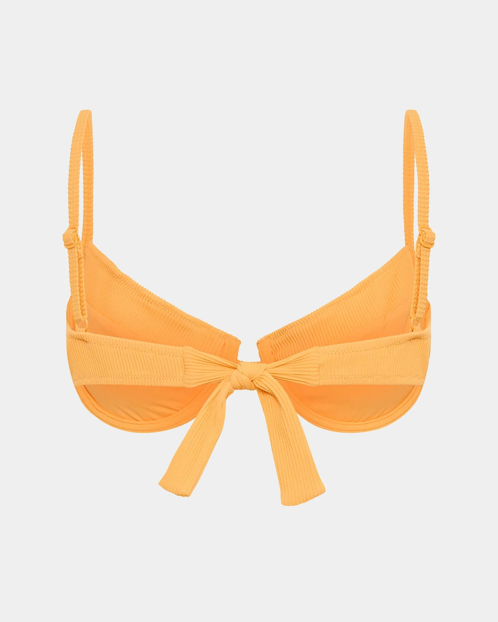 Rib Underwire Tie Back Bikini Top - Image 2
