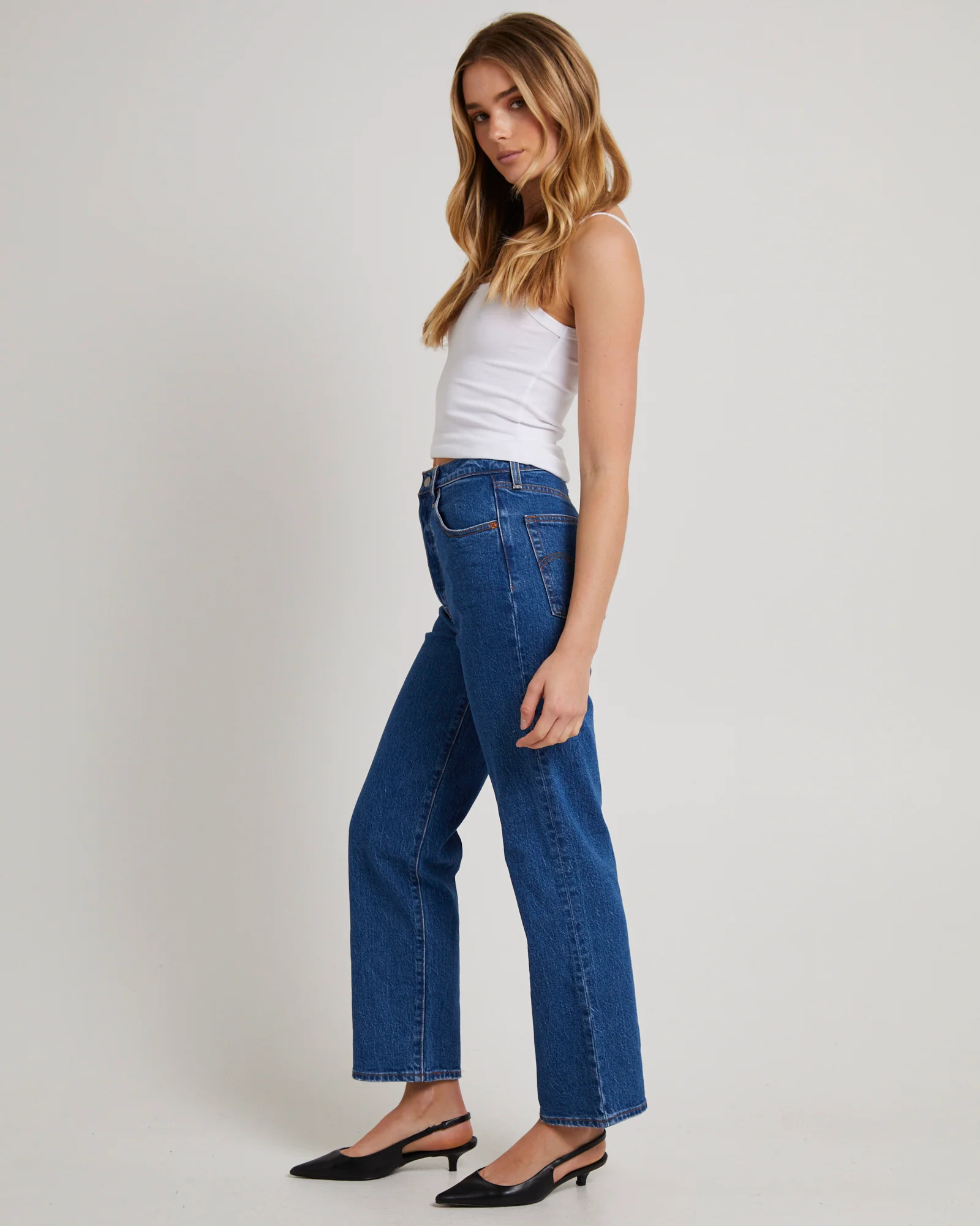 Ribcage Straight Ankle Denim Jeans Jazz Pop - Image 2