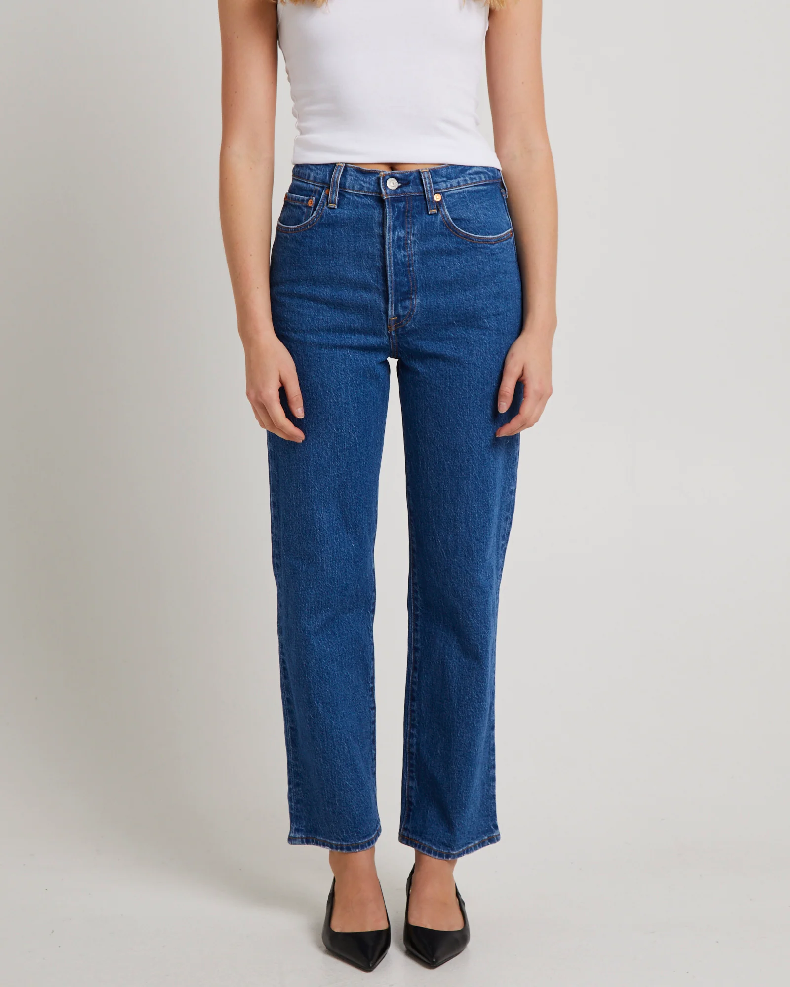Ribcage Straight Ankle Denim Jeans Jazz Pop - Image 3