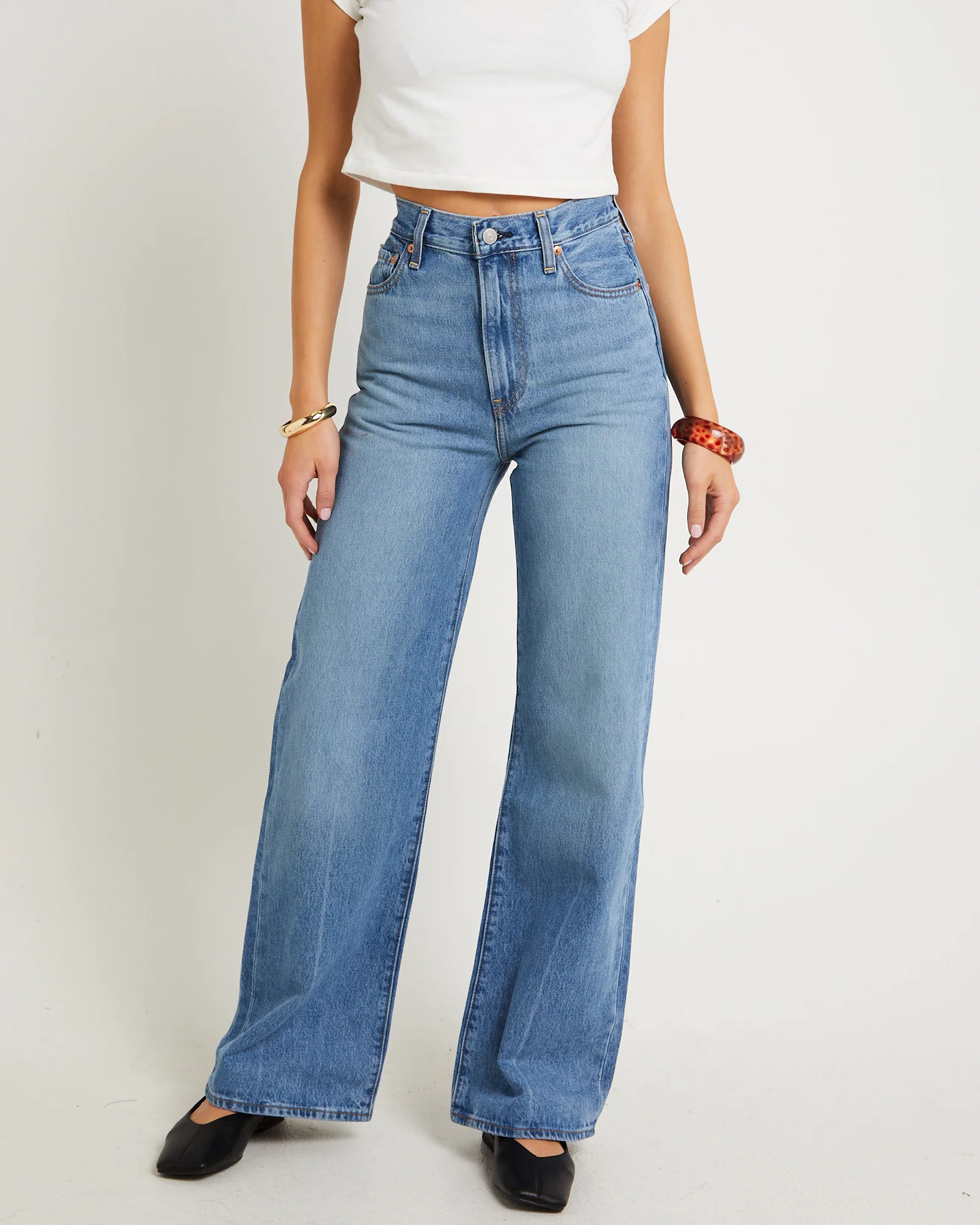 Ribcage Wide Leg Denim Jeans - Image 2
