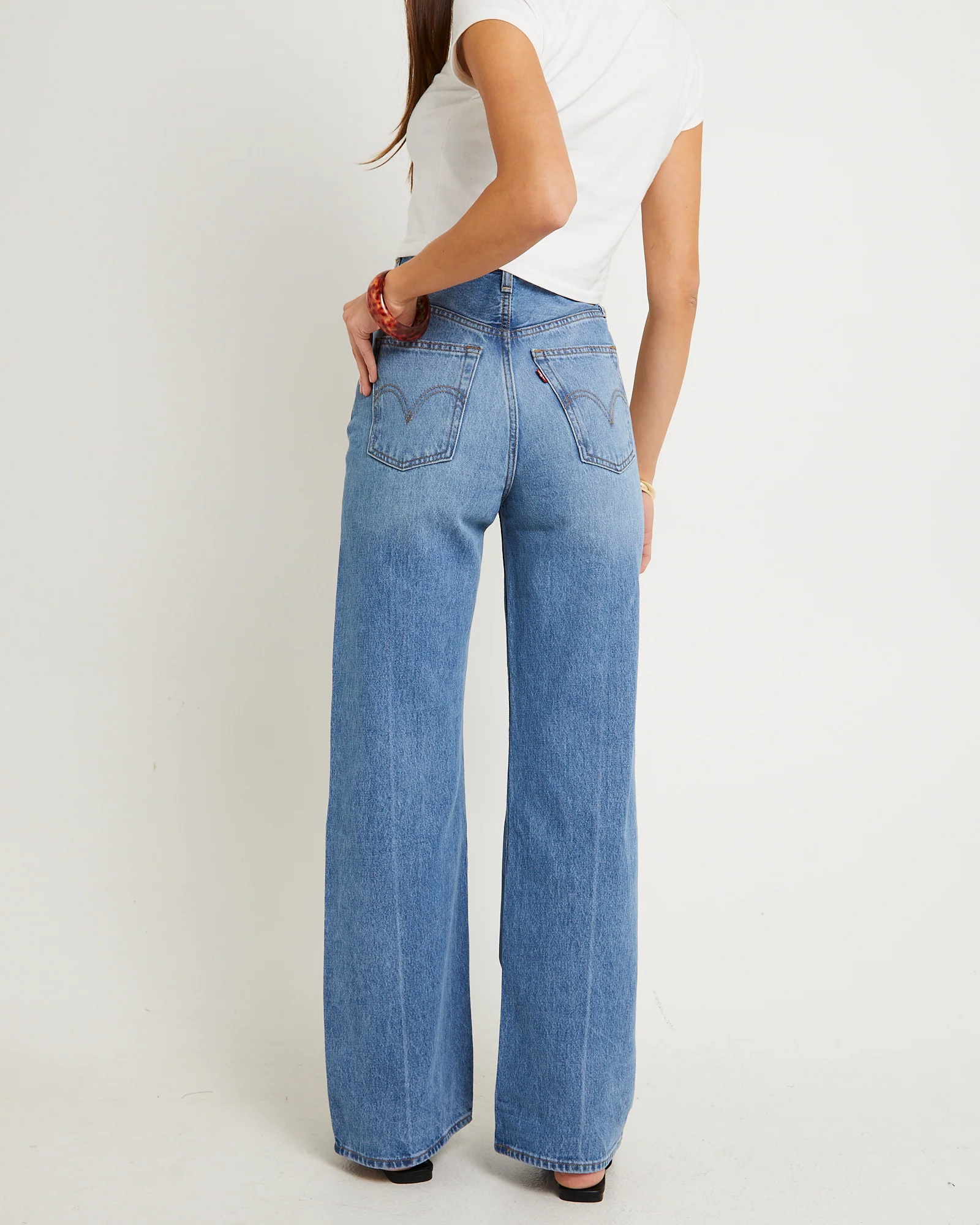 Ribcage Wide Leg Denim Jeans - Image 4