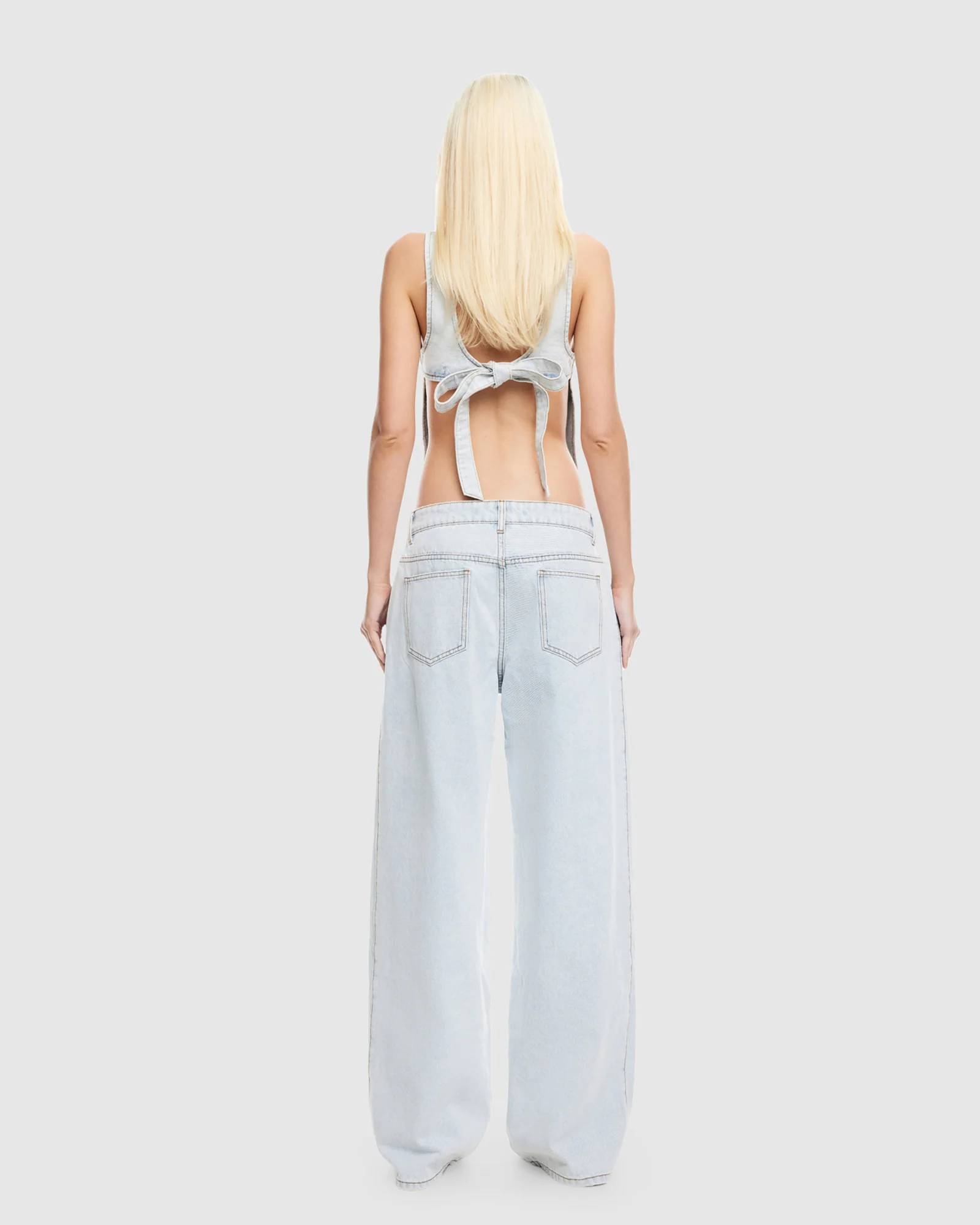 Rider Backless Denim Top - Image 2