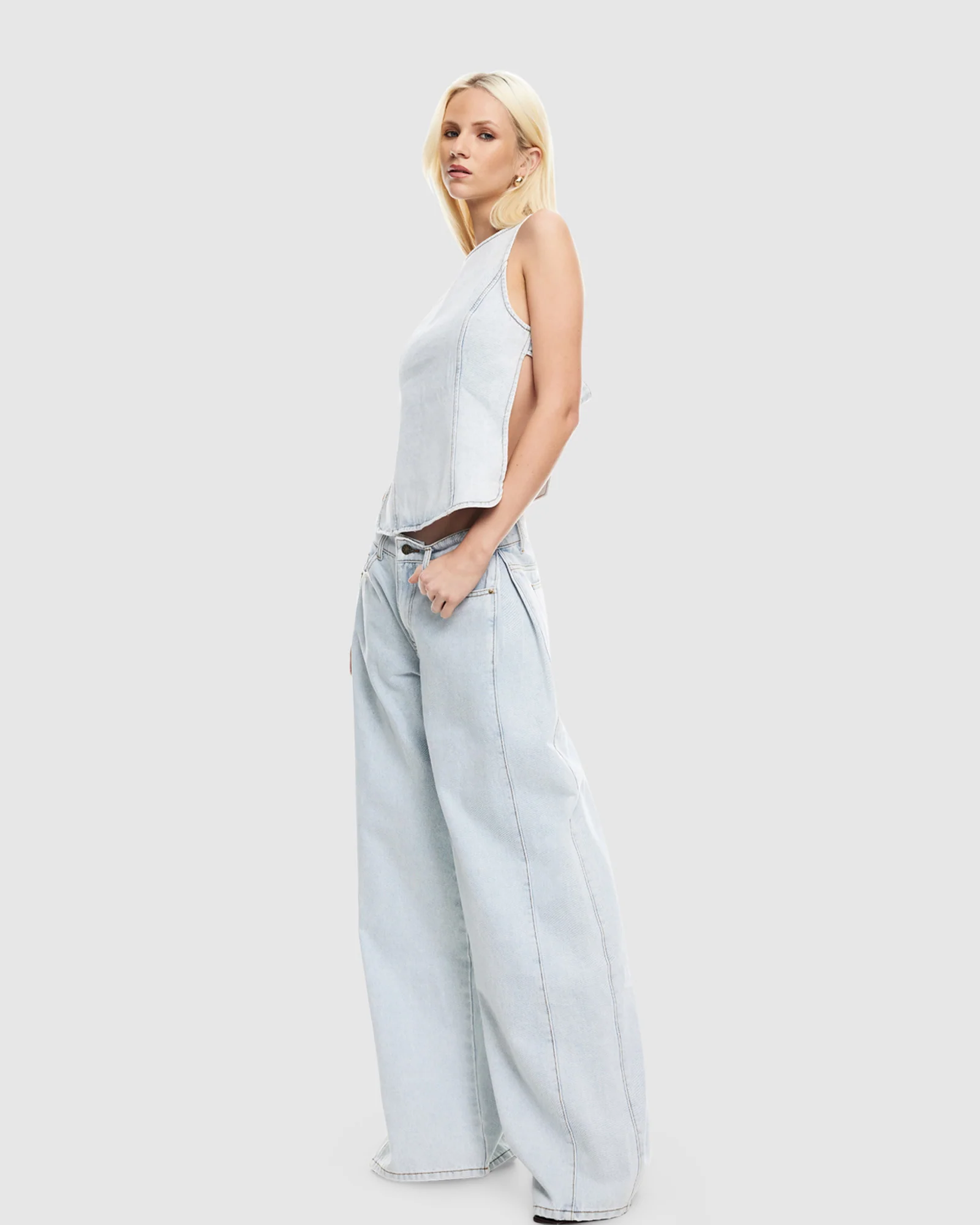 Rider Backless Denim Top - Image 6