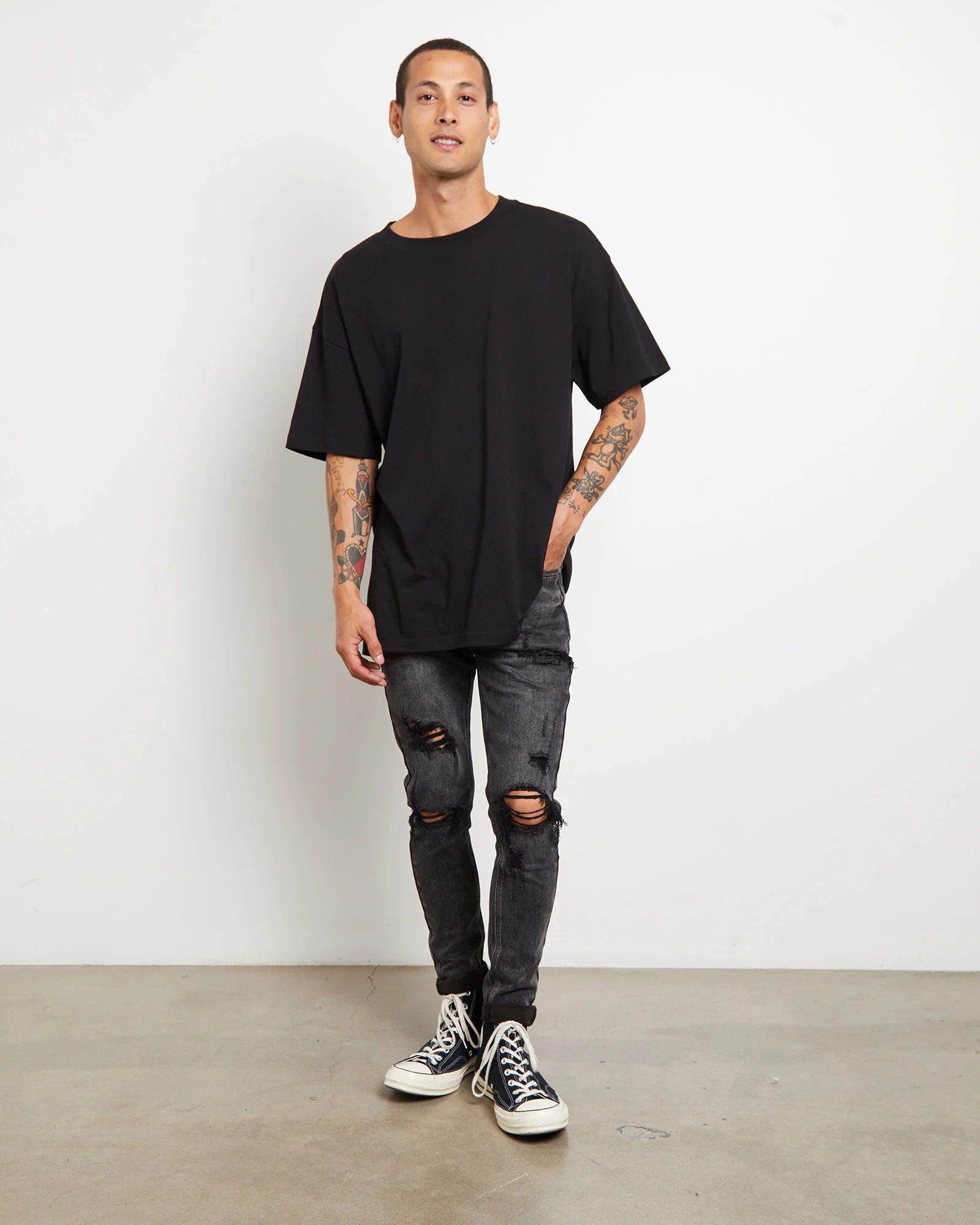 Rifter Skinny Jeans in Washed Out Black - Image 3