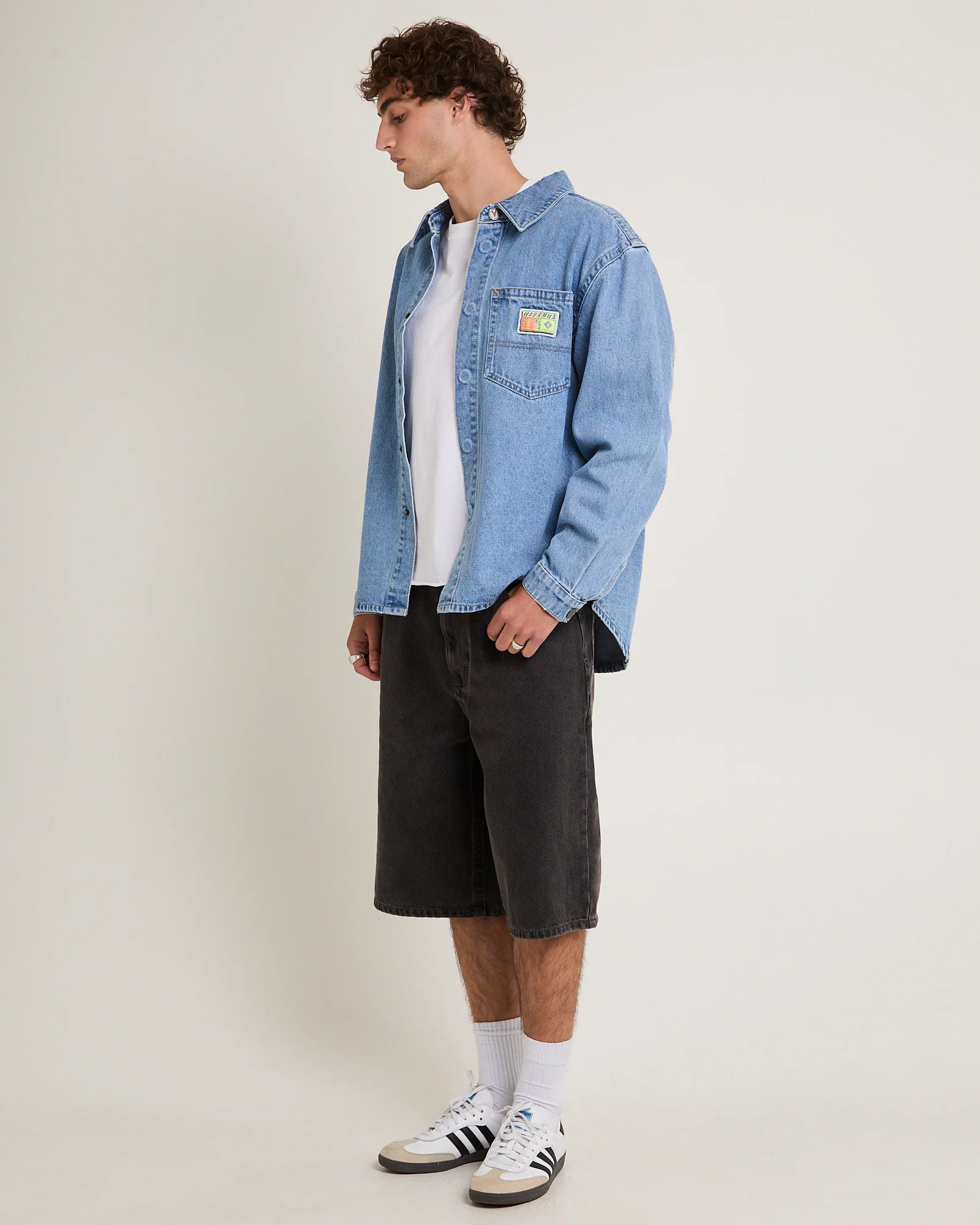 Rip Curl A5 Denim Shacket Larry Tape - Image 4