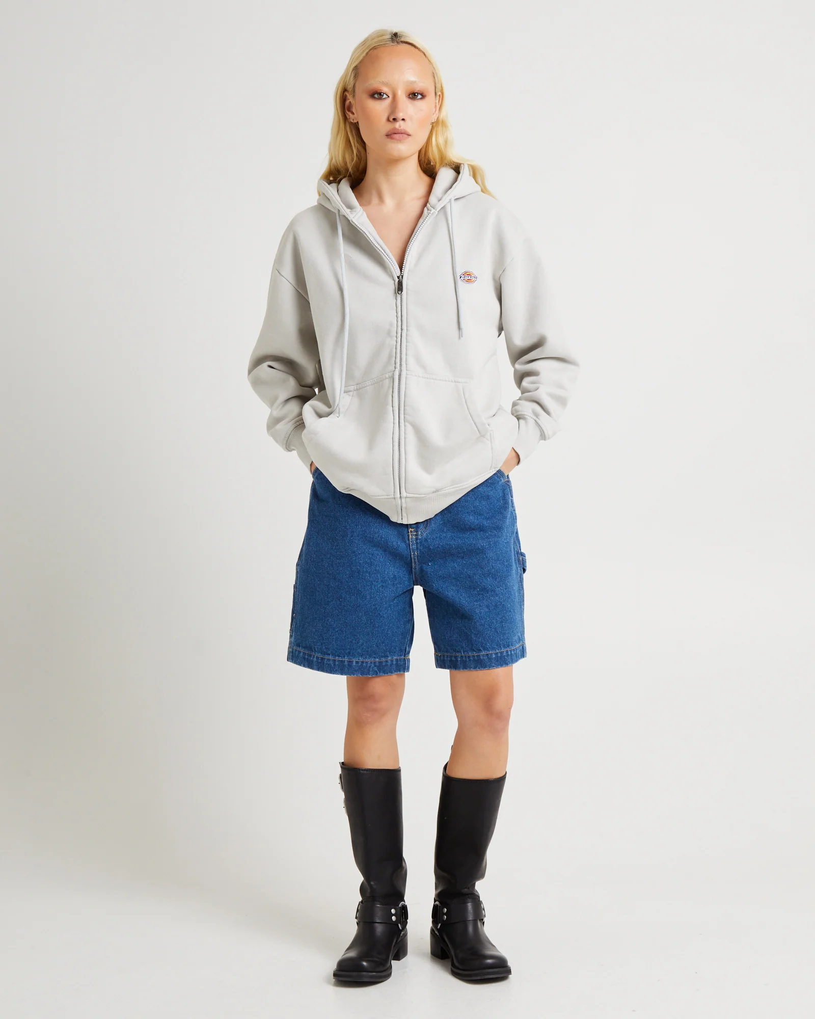 Rockwood Zip Hoodie Light Grey - Image 3