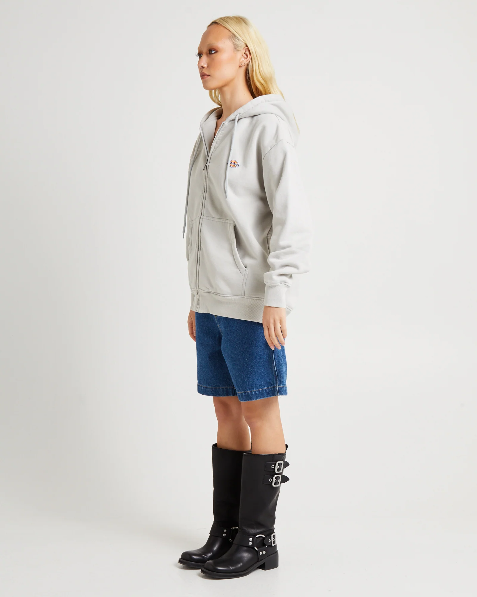 Rockwood Zip Hoodie Light Grey - Image 4