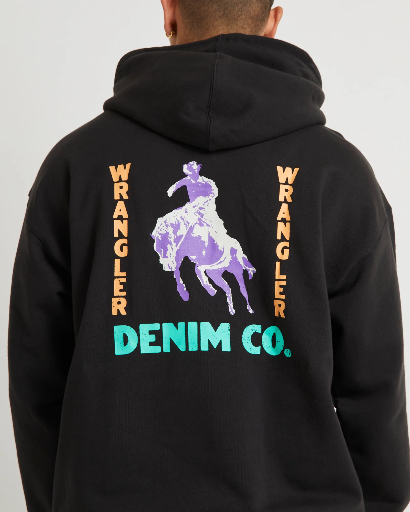 Rodeo Slacker Hoodie Worn Black - Image 5