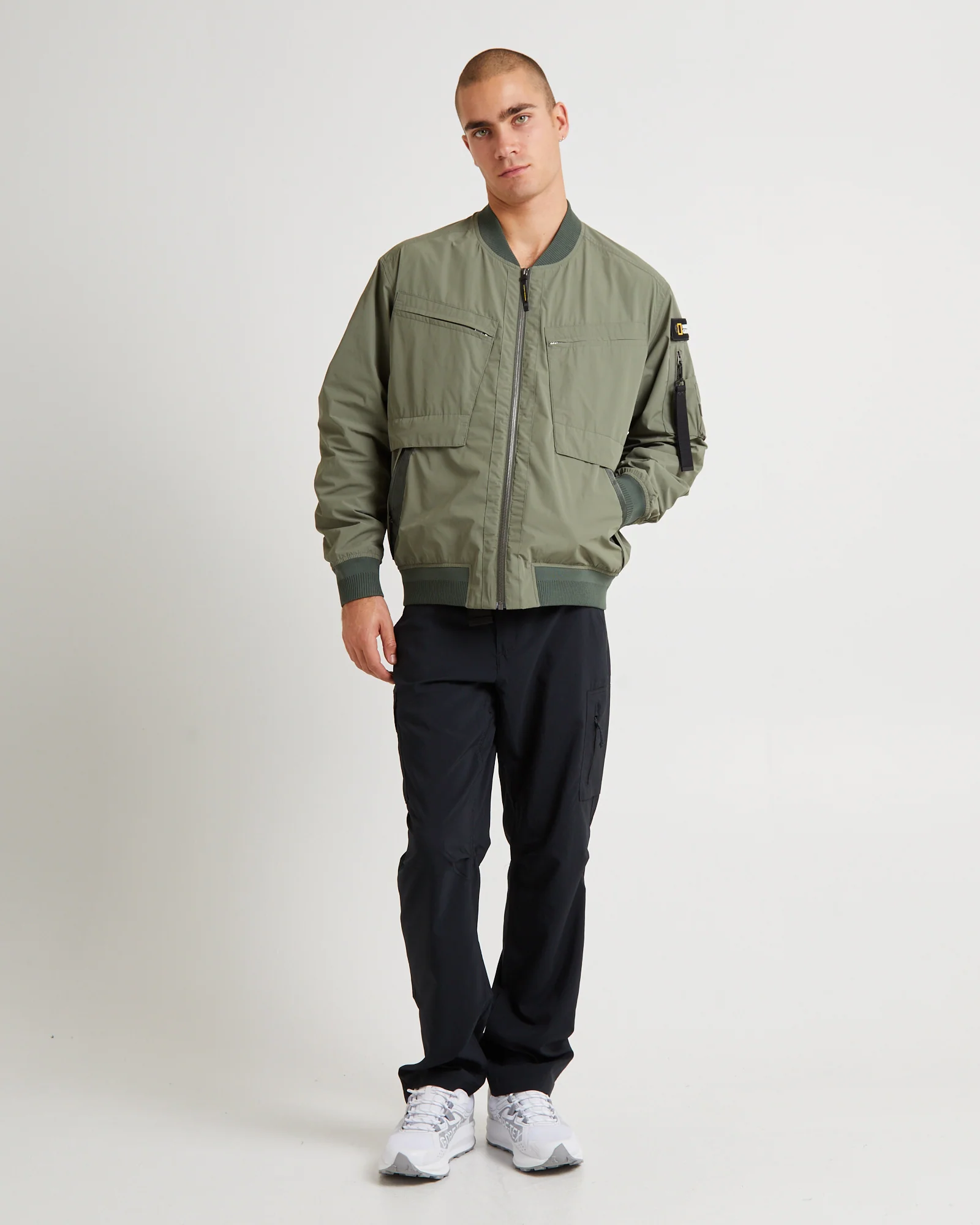 Romus Utility Aviator Jacket Lichen Khaki - Image 3
