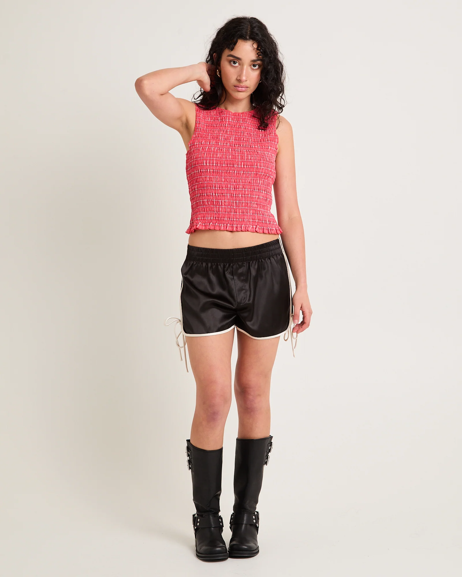 Rory Satin Runner Shorts - Image 4