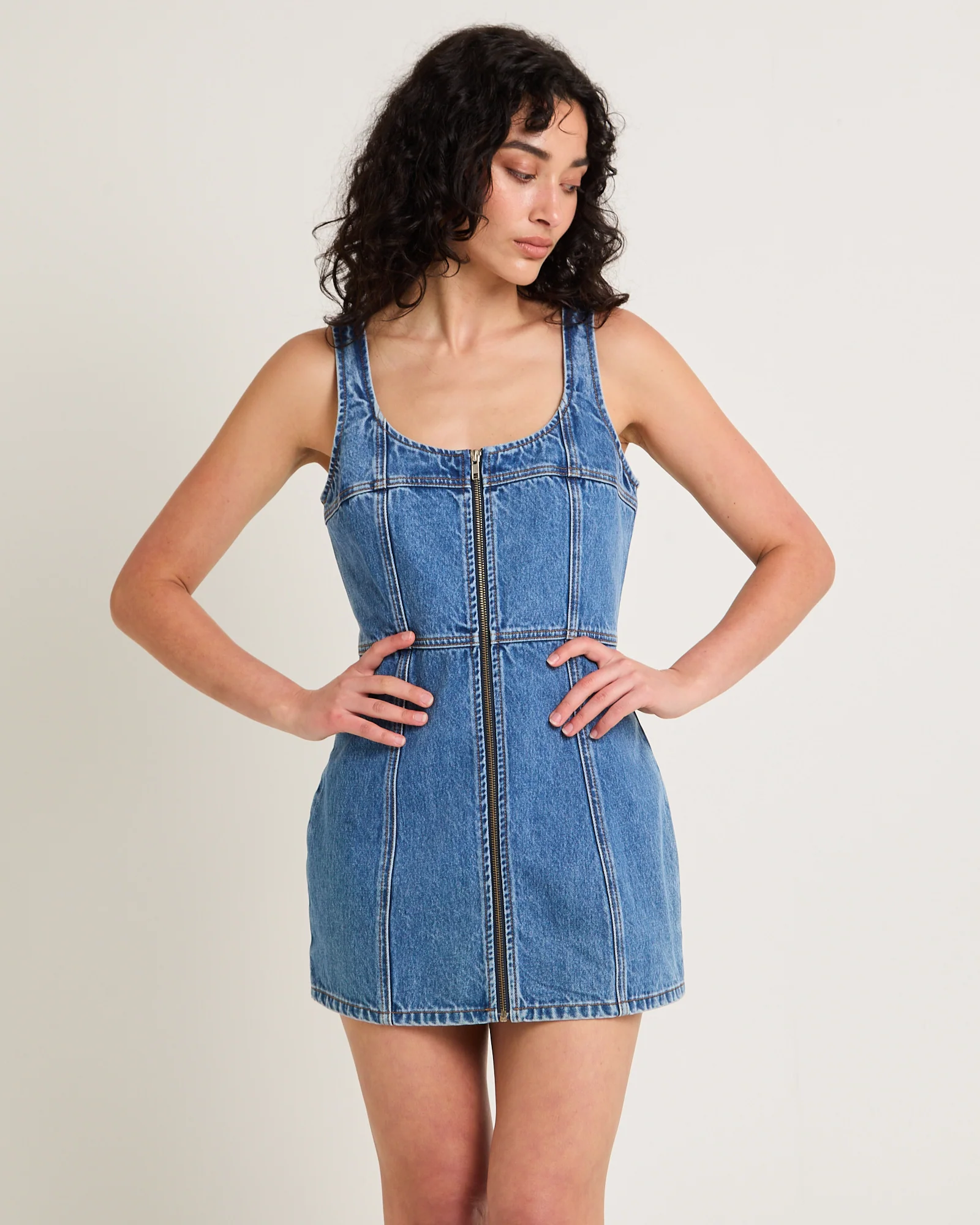 Rosa Denim  Mini Dress - Image 4