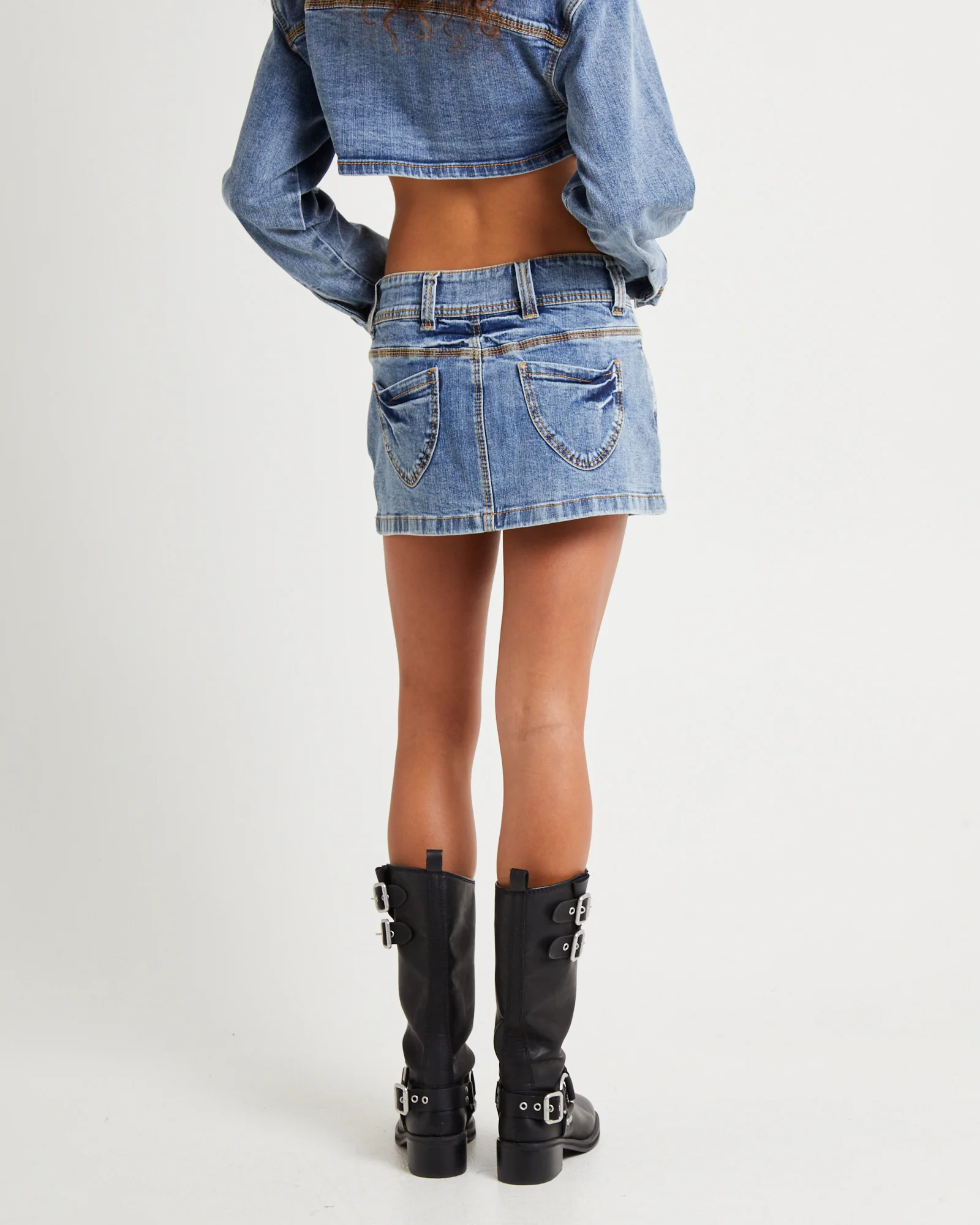 Roxy Mini Denim Skirt - Image 2