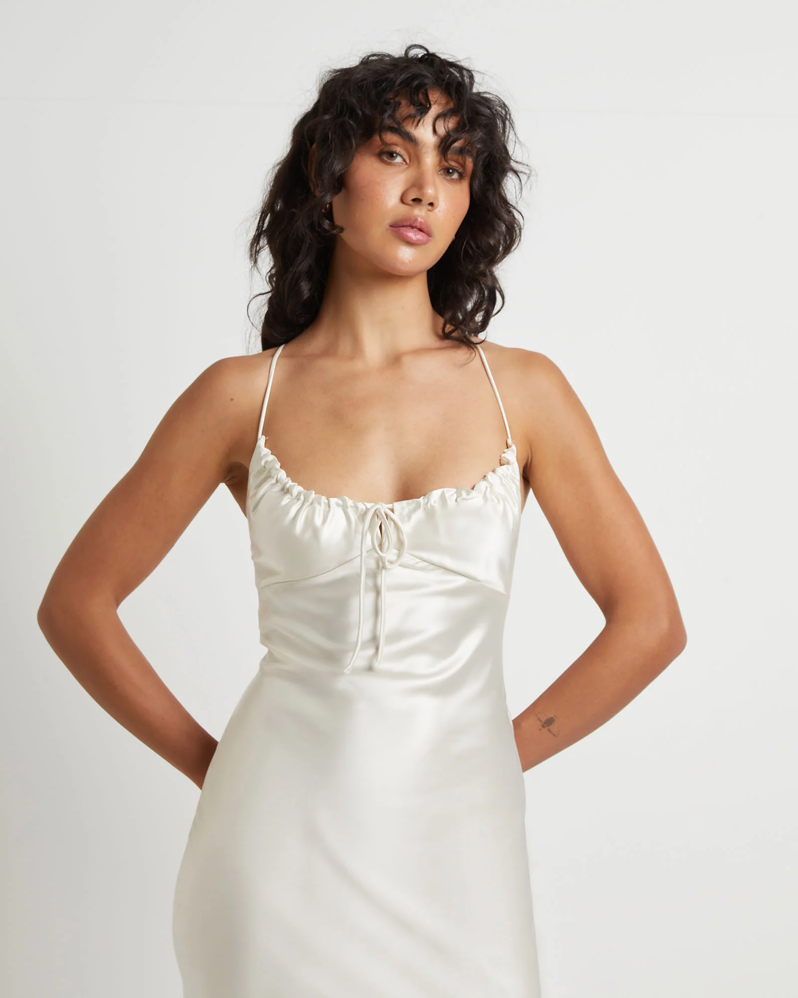 Ruby Romantic Slip Maxi Dress in Ivory - Image 5