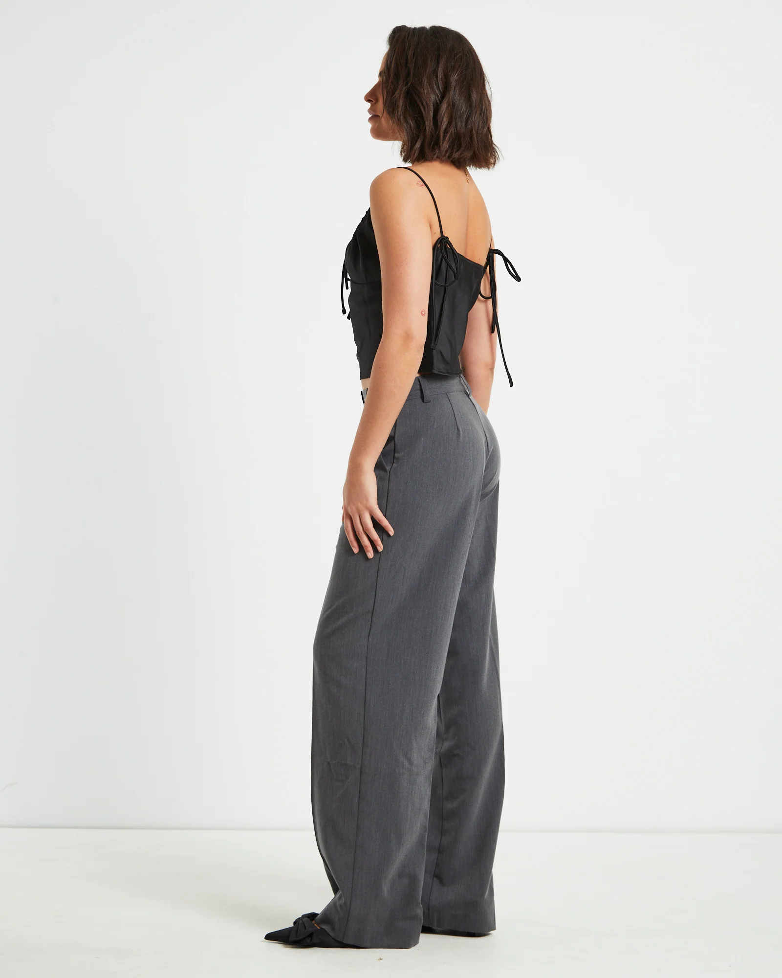 Ruby Romantic Slip Top in Black - Image 4
