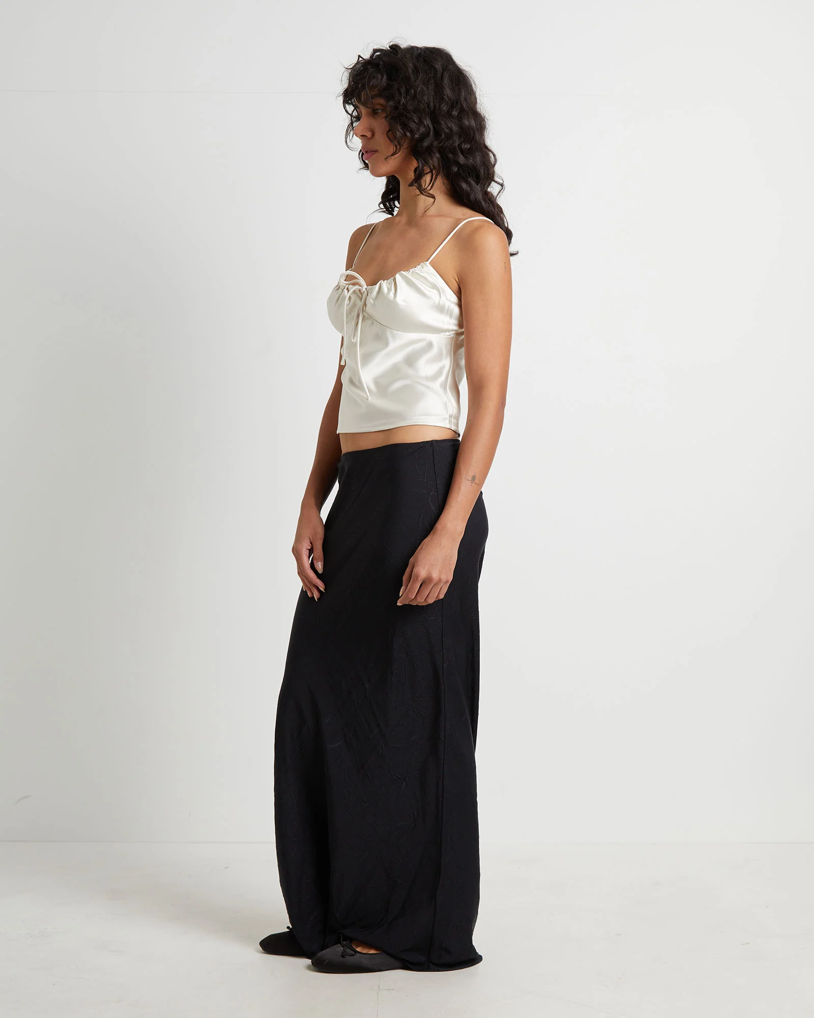 Ruby Romantic Slip Top in Ivory - Image 4