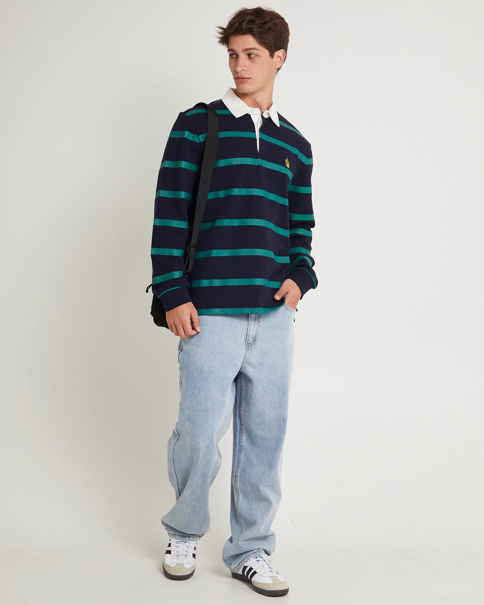 Rugby Stripe Long Sleeve Polo - Image 3