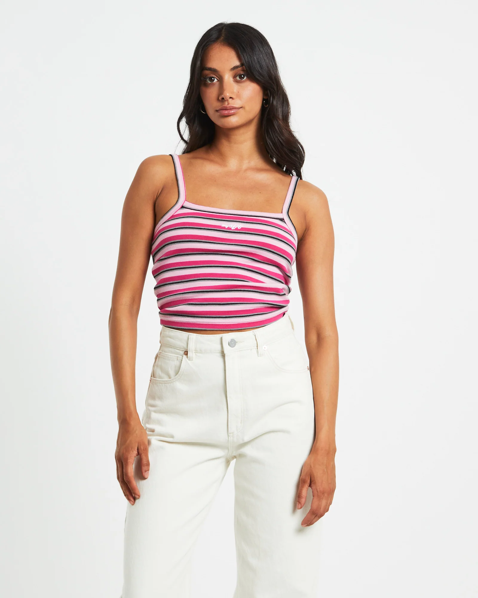 Rupez Rib Singlet in Raspberry Pink - Image 5