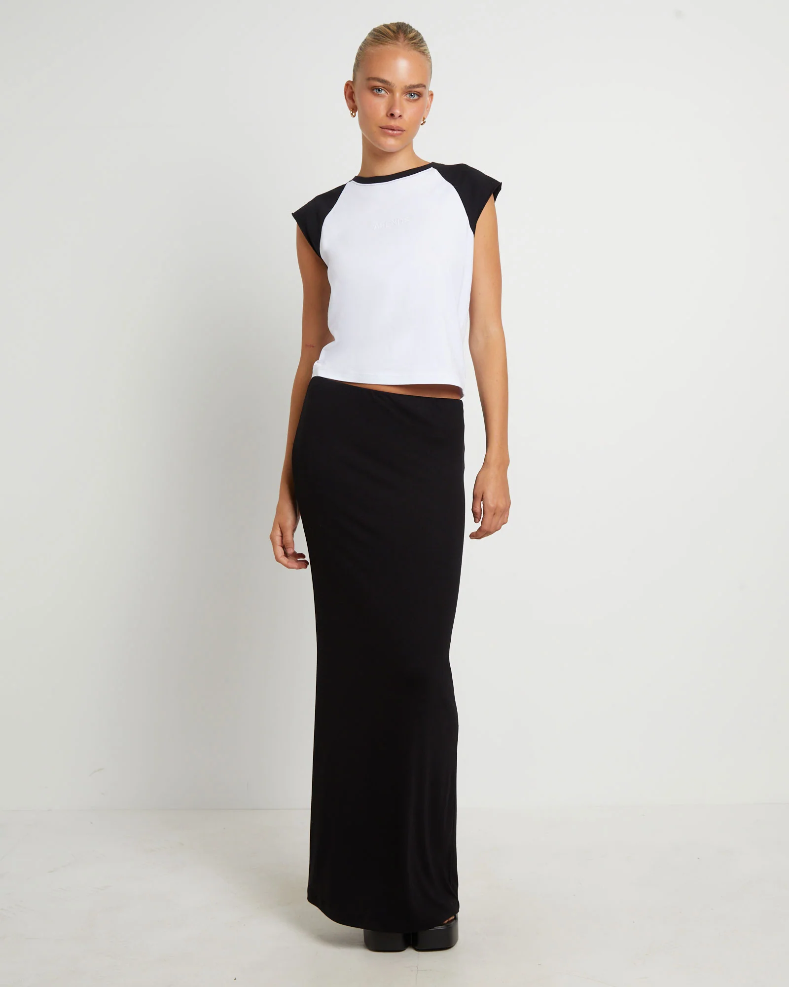 Ryan Recycled Raglan Tank in Black - Image 3