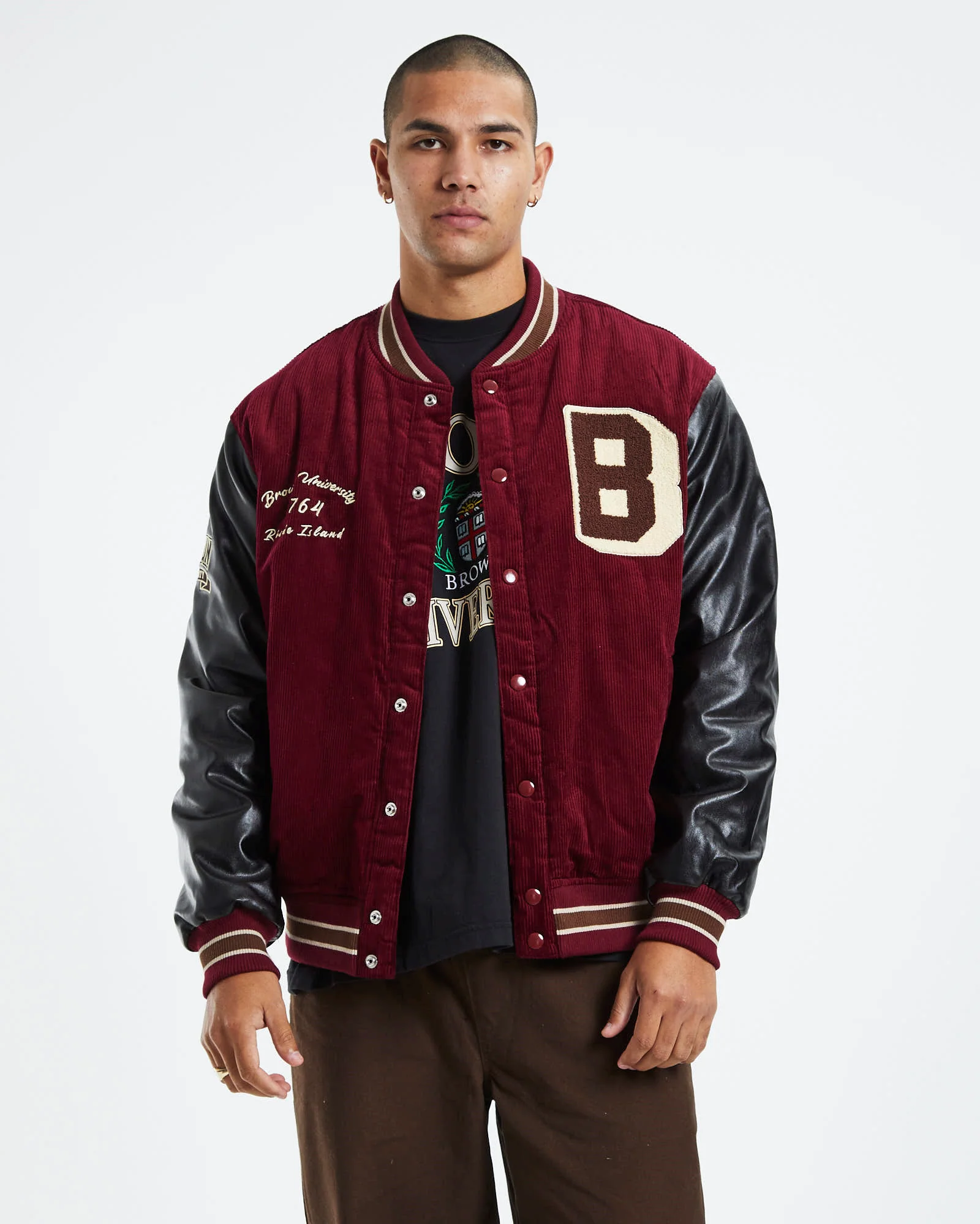 s Cord Letterman Jacket - Image 2