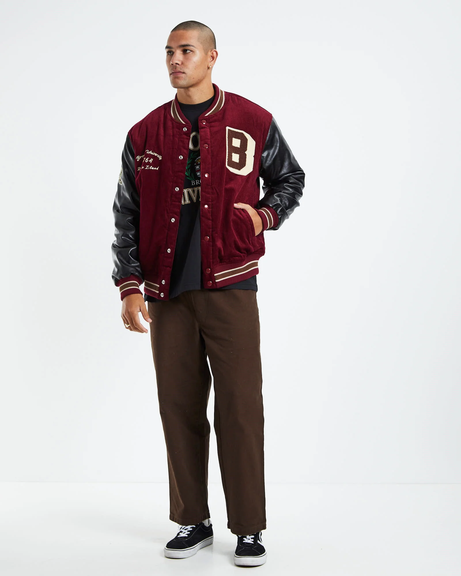 s Cord Letterman Jacket - Image 4