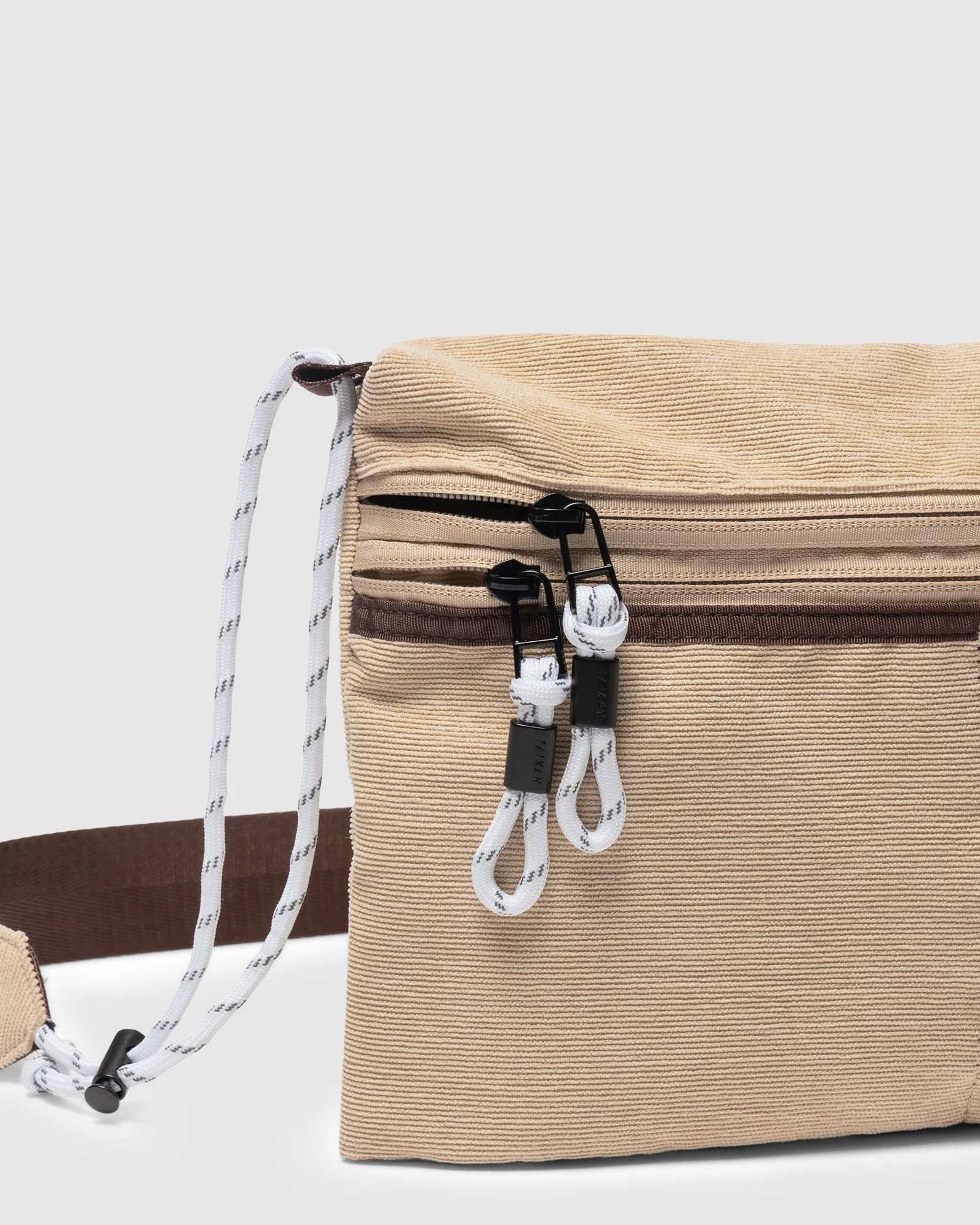 Sacoche Crossbody Corduroy Large Bag Tan - Image 6