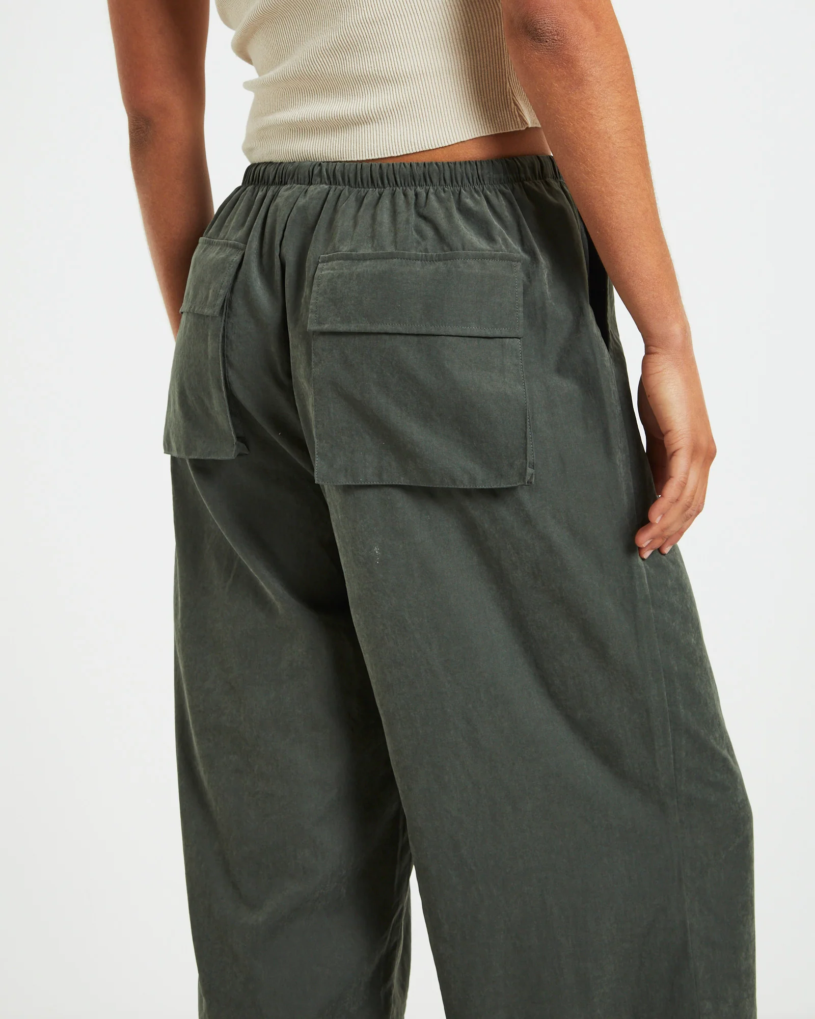 Sahara Soft Drape Coastal Pant Deep Green - Image 6