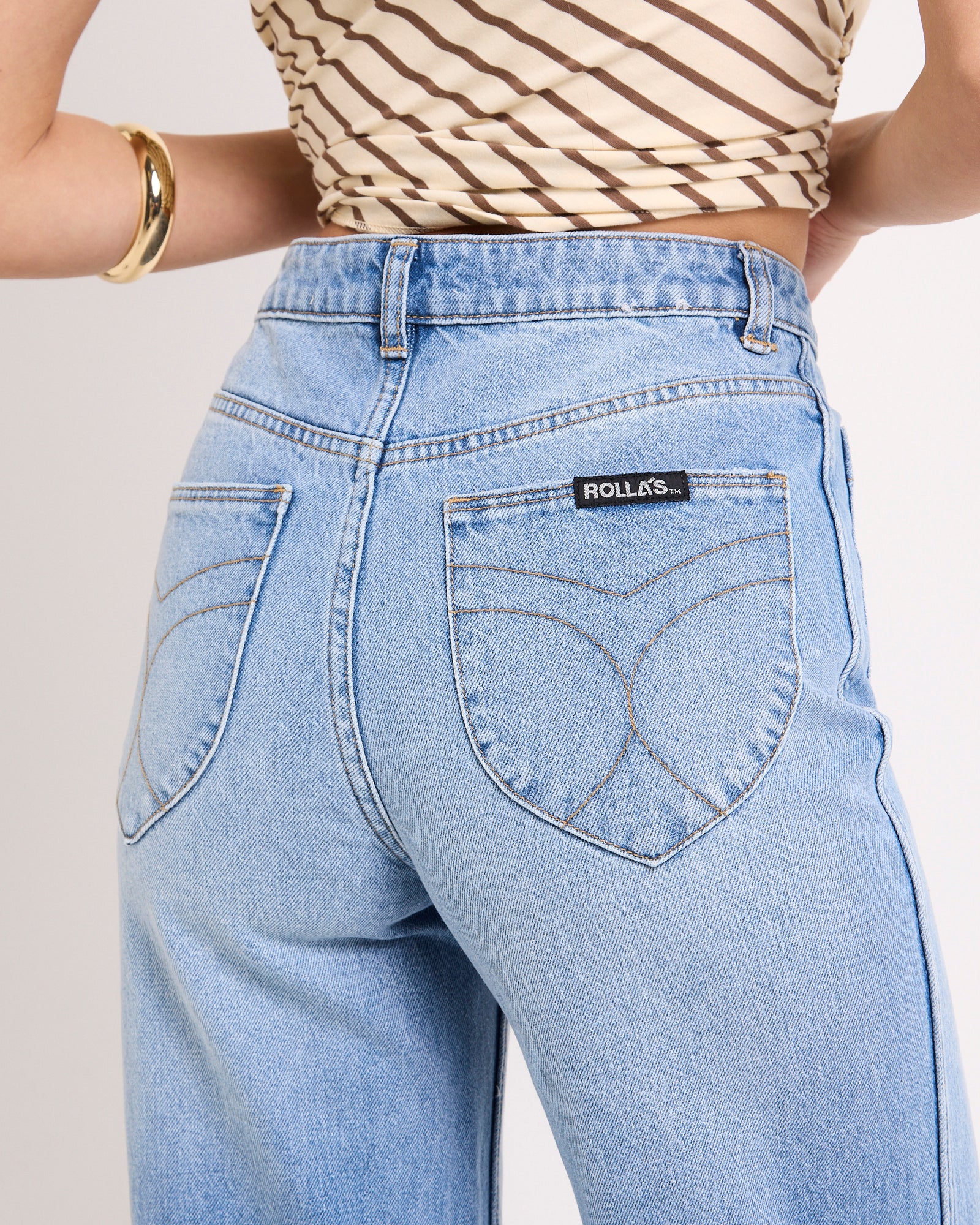Sailor Denim Jeans Long Brad Blue Cuff - Image 5