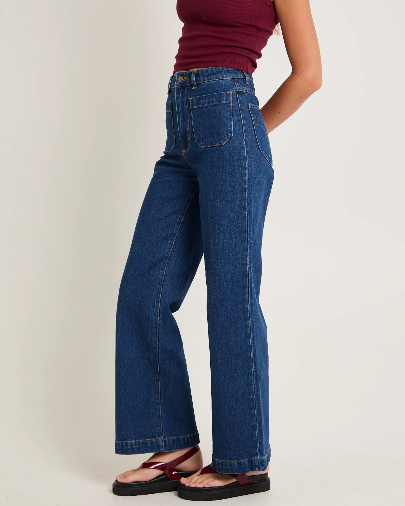 Sailor Denim Jeans Long Eco Ruby - Image 4