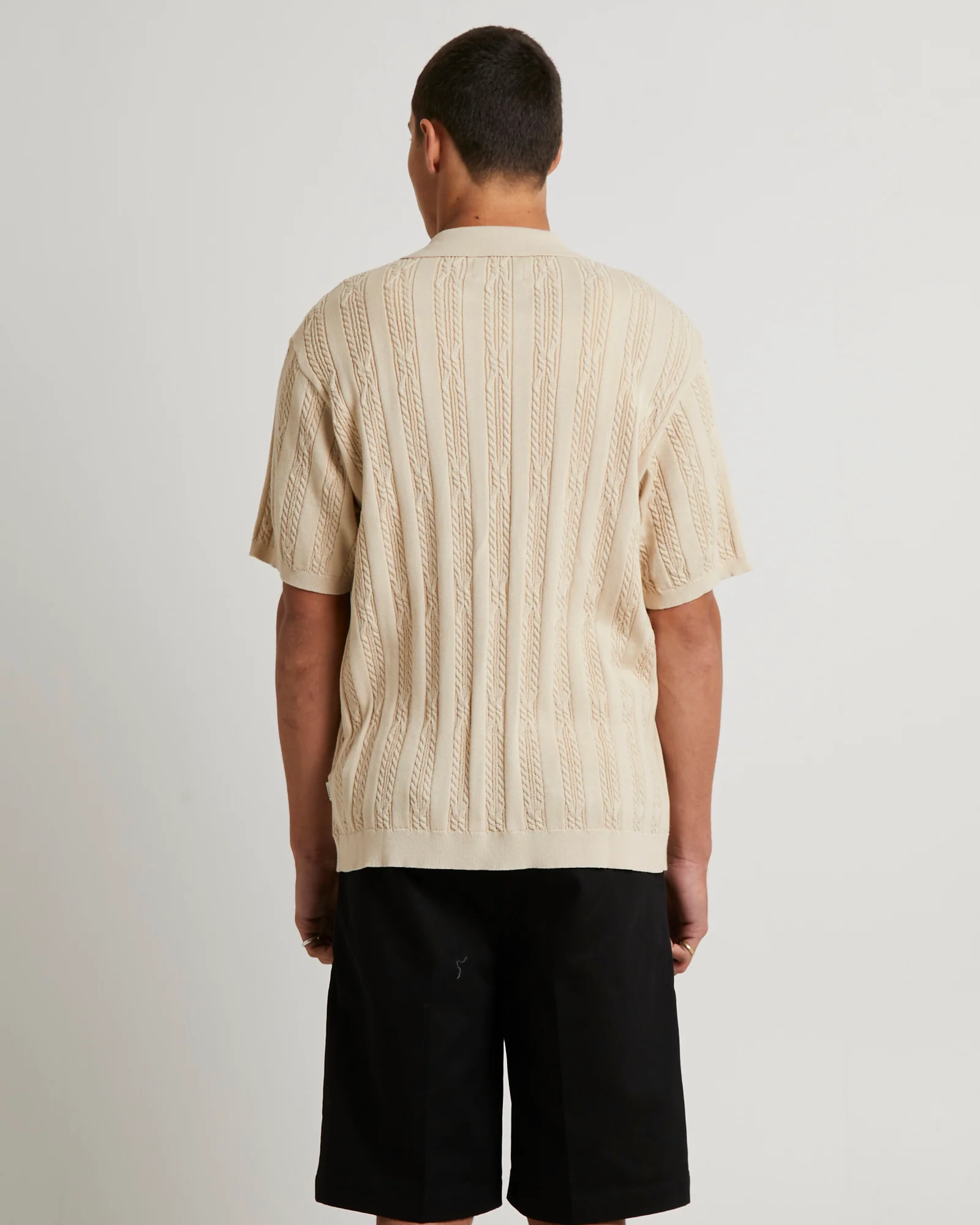 Santis Short Sleeve Cable Knit Shirt - Image 2