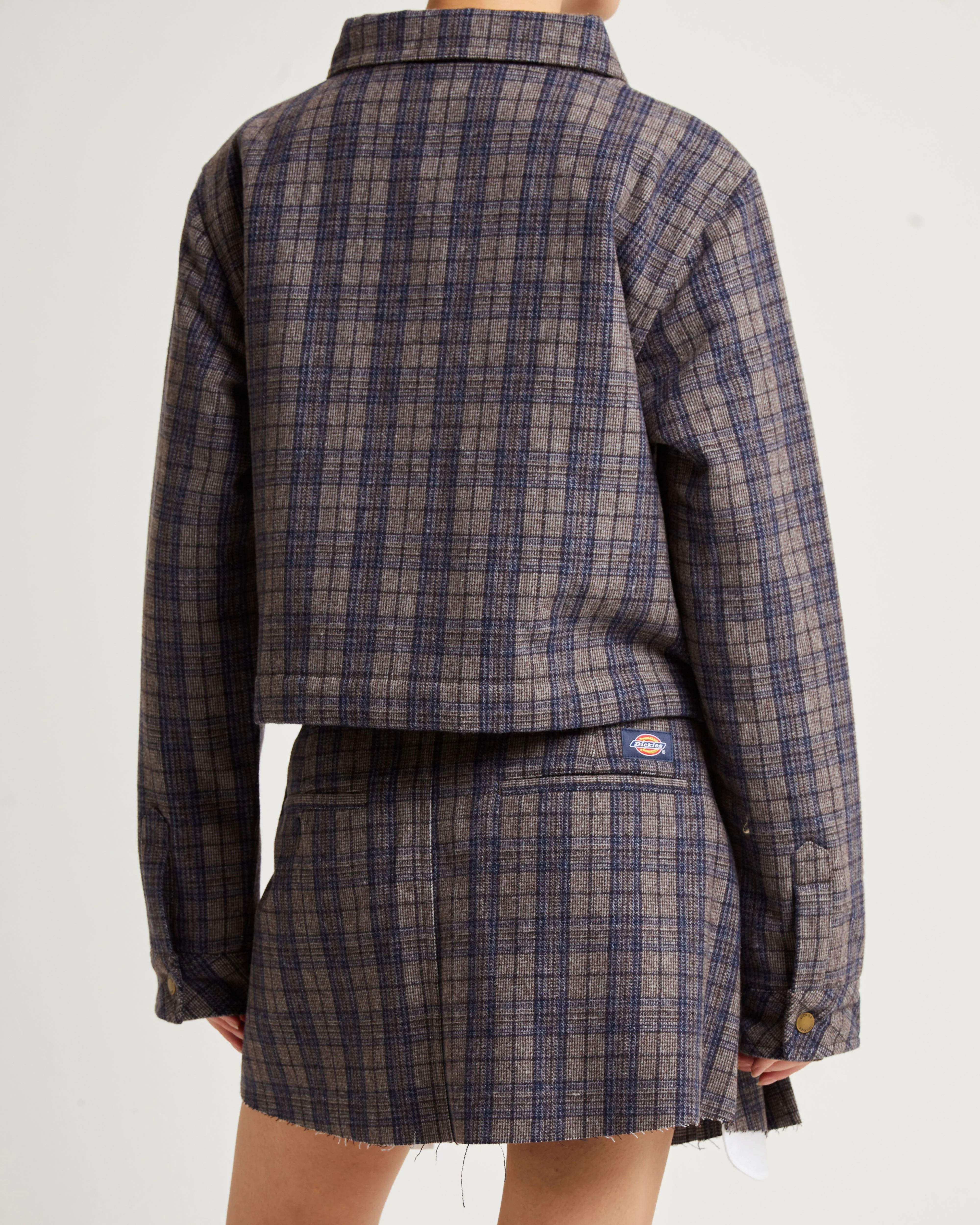 Savannah Mini Skirt Navy Plaid - Image 5