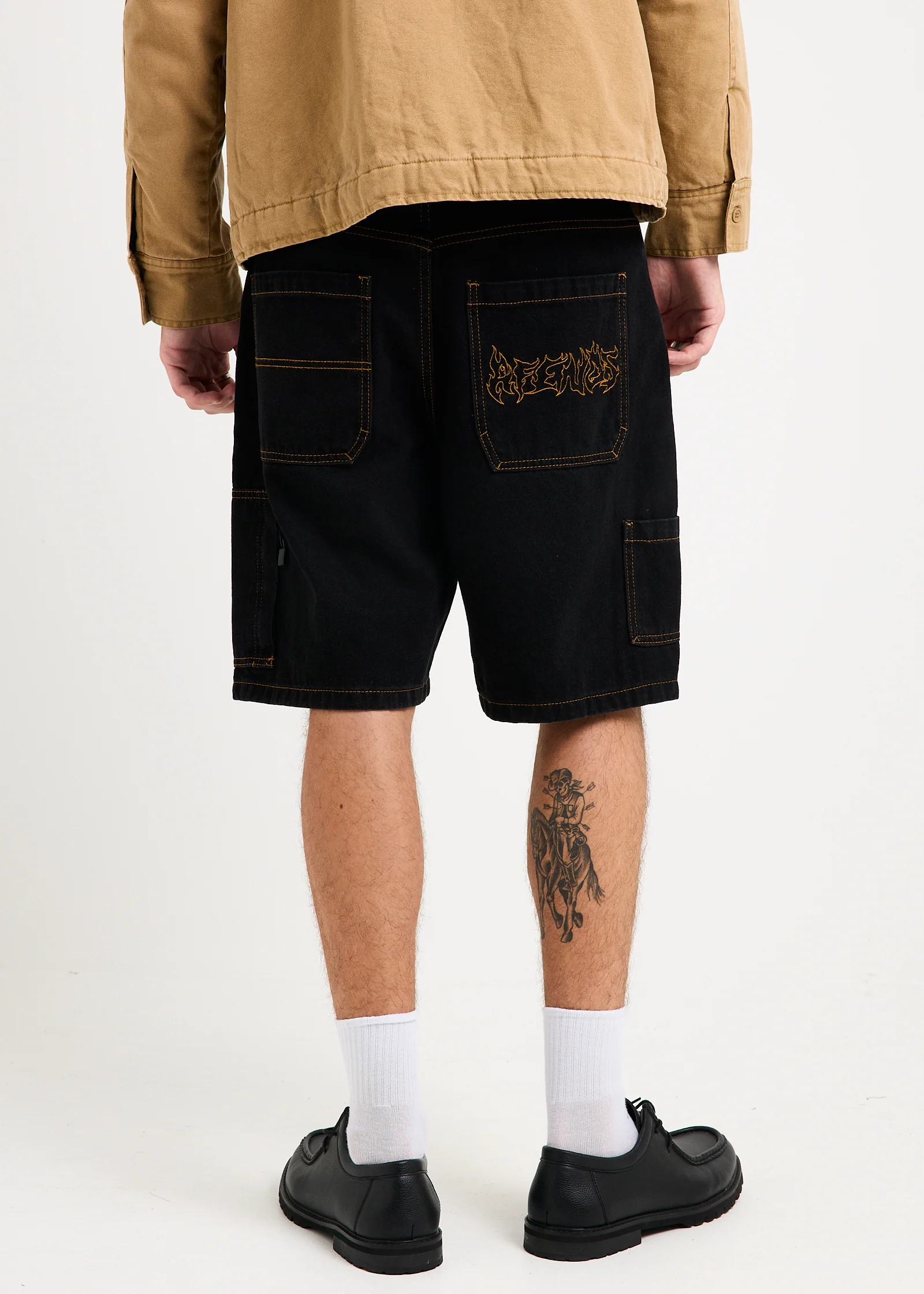 Scorched Harper Denim Baggy Fit Carpenter Shorts - Image 5