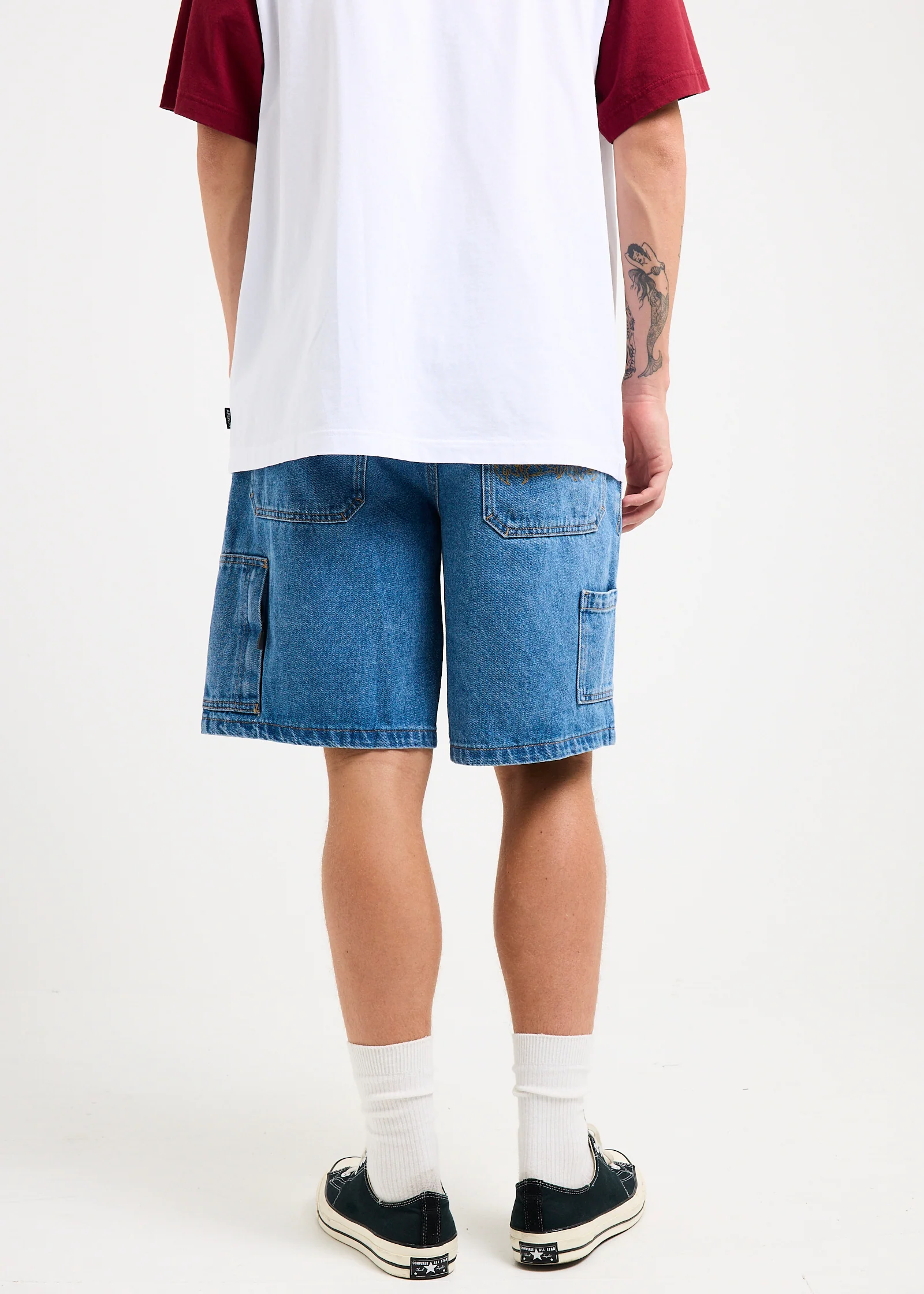 Scorched Harper Denim Baggy Fit Carpenter Shorts - Image 4
