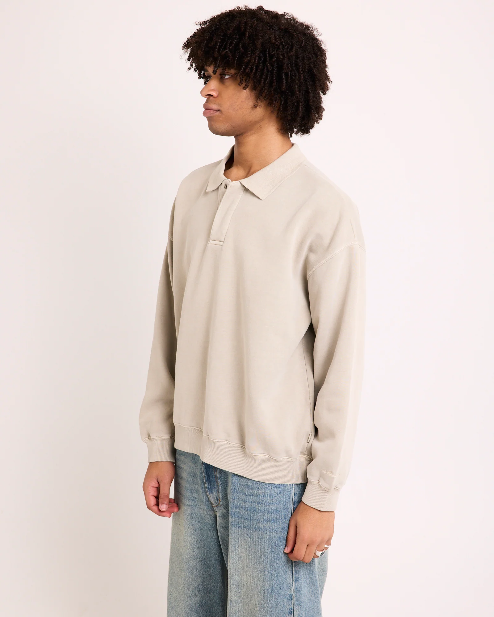 Script Fleece Polo Shirt - Image 4